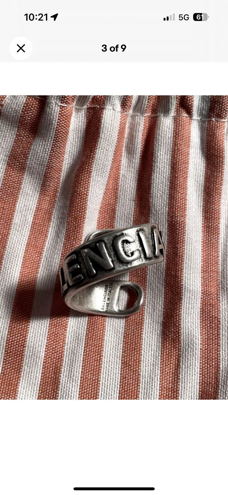 Balenciaga Balenciaga Ring Size 52 Size ONE SIZE - 3 Thumbnail