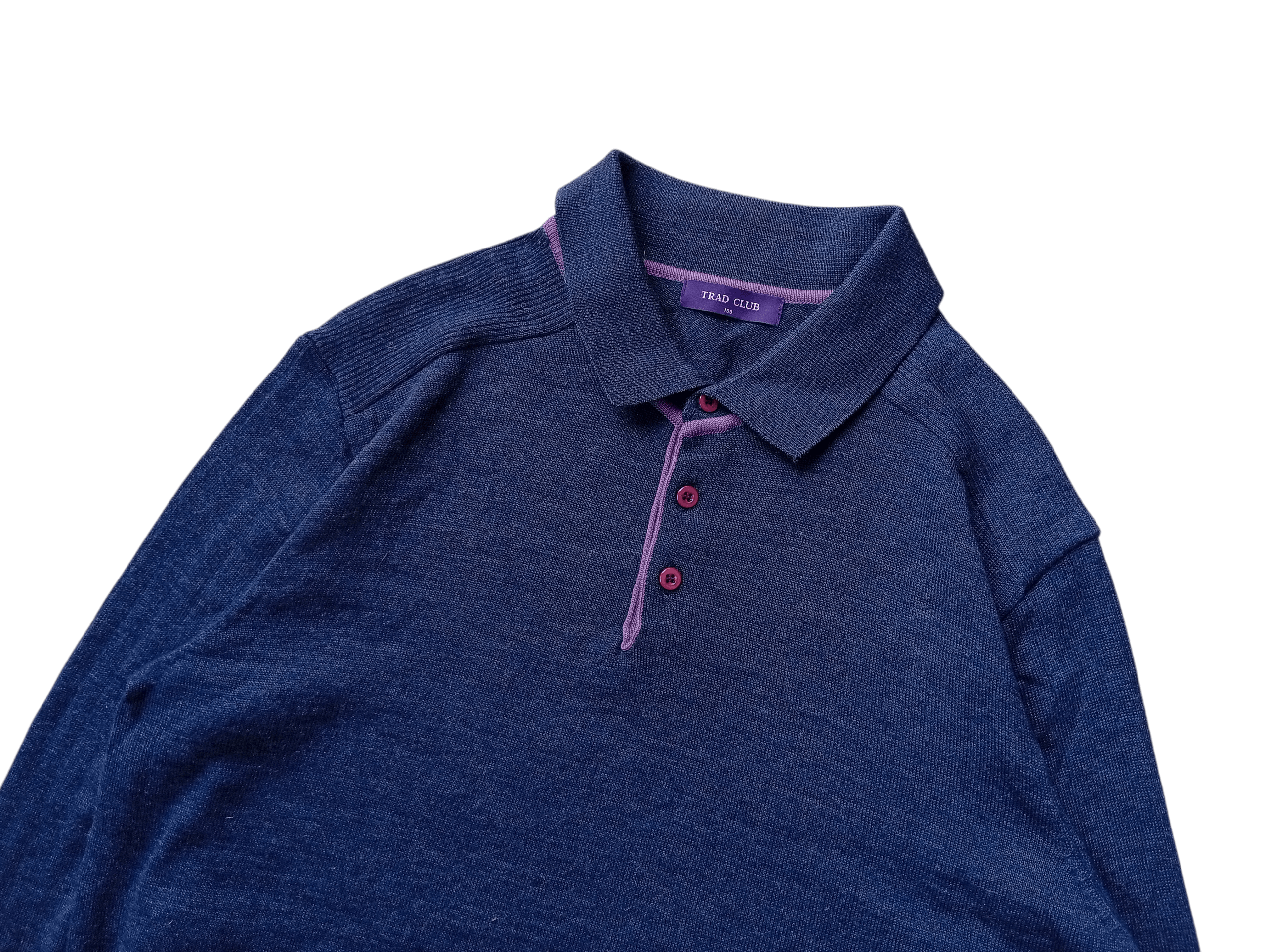 Japanese Brand Tradclub knit poloshirt Size US M / EU 48-50 / 2 - 2 Thumbnail