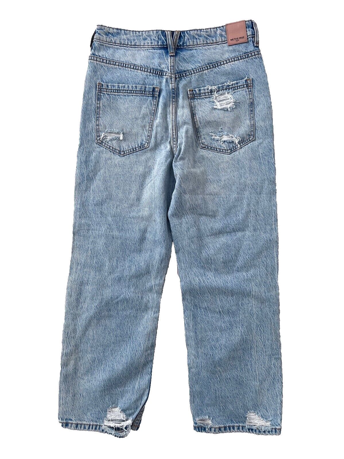 Free People Free People Patch Plaid 90s Boyfriend Denim Jeans 27 Size 27" / US 4 / IT 40 - 4 Thumbnail