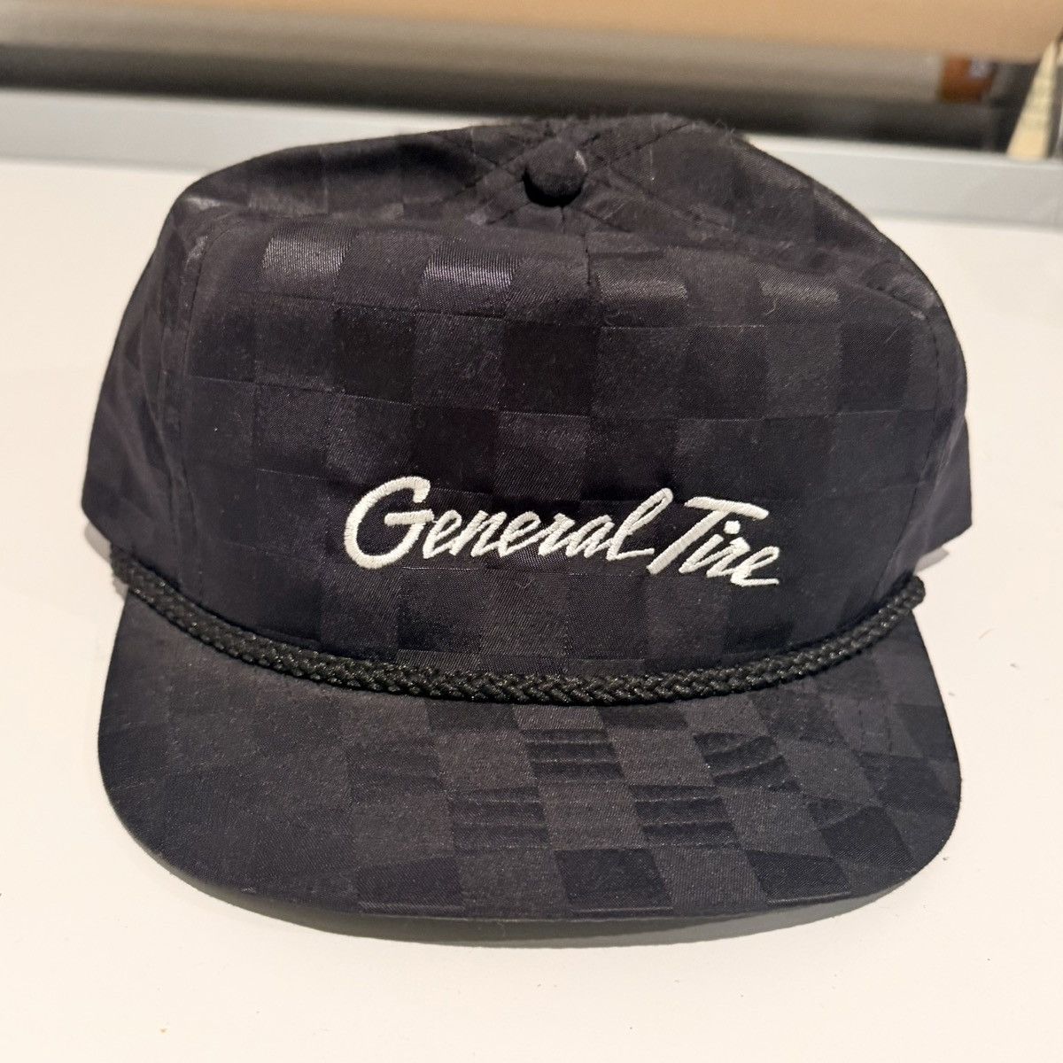 Swingster Vintage General Tire Snap Back Hat Black Checker 90s Size ONE SIZE - 1 Thumbnail