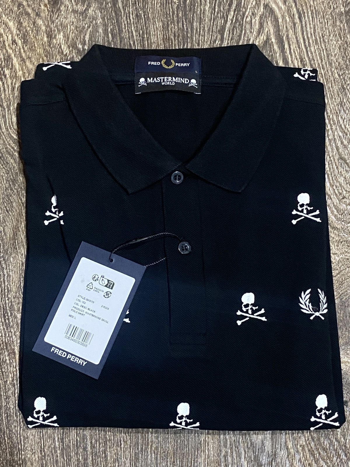 Curated ファッション FREDPERRY MASTERMIND ALLOVER SKULL SHIRT