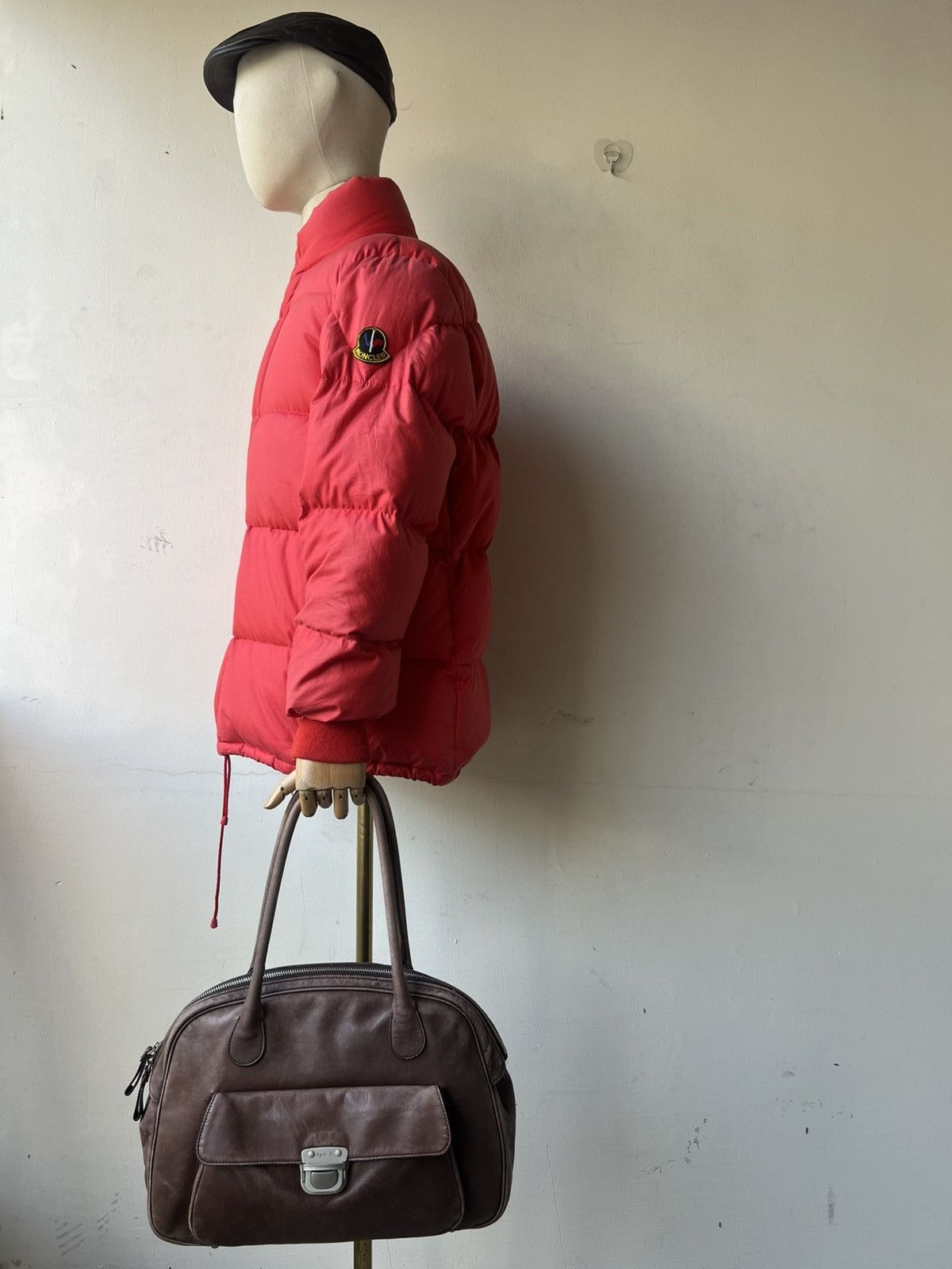 agnes b. Vintage Agnes B. Faded Patina Cow Leather Cargo Bag Size ONE SIZE - 7 Thumbnail