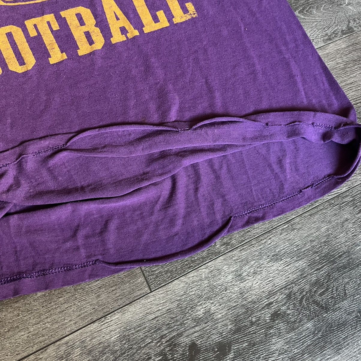 Russell Athletic × Vintage Vintage 1980s Russell Athletic Wilson Football Logo Tee 250 Size US L / EU 52-54 / 3 - 8 Thumbnail