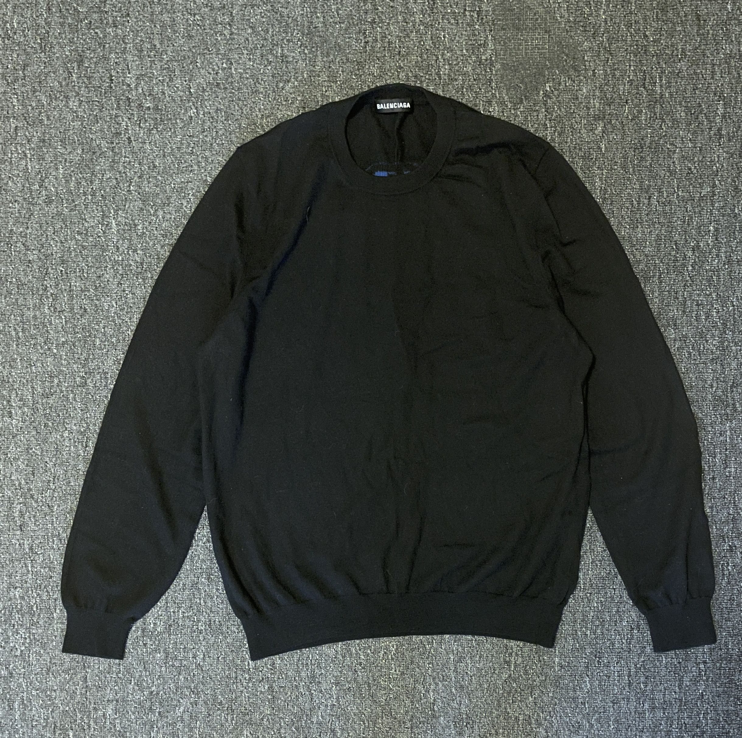 Balenciaga Balenciaga Black Wool Sweater Pullover Size L Unisex Size US L / EU 52-54 / 3 - 2 Thumbnail