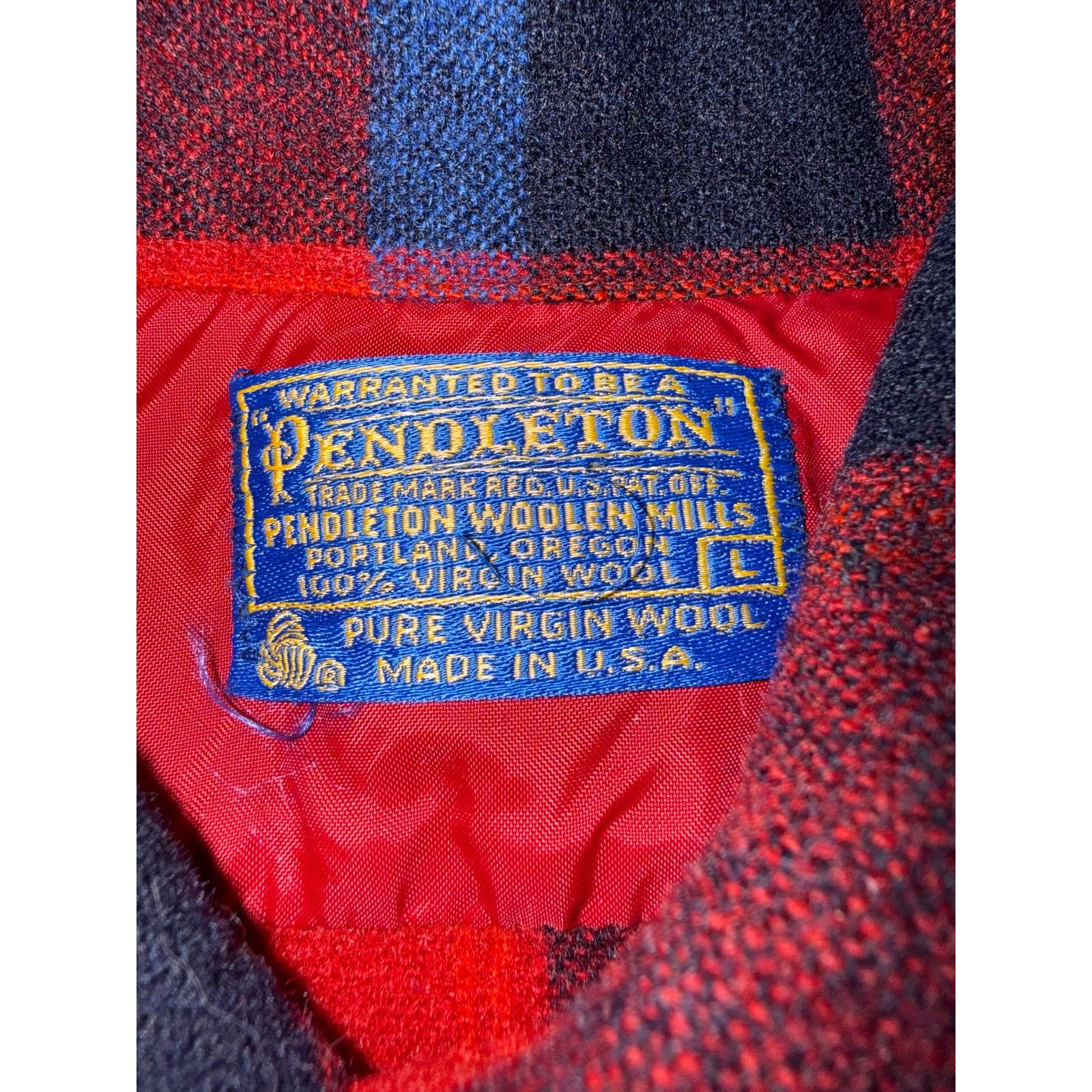 Pendleton 70's Pendleton Red and Blue Flannel Size Large Size US L / EU 52-54 / 3 - 2 Thumbnail
