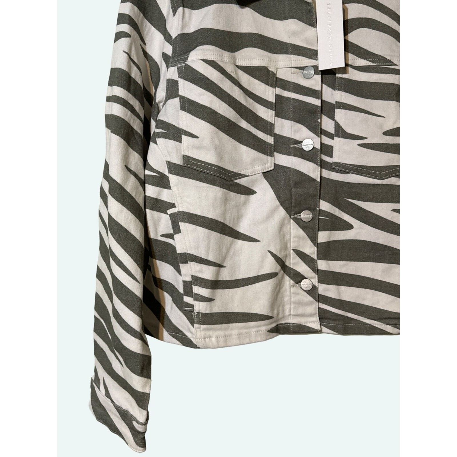 Sanctuary Sanctuary Women’s XL Jean Jacket Zebra Print New Size XL / US 12-14 / IT 48-50 - 4 Thumbnail