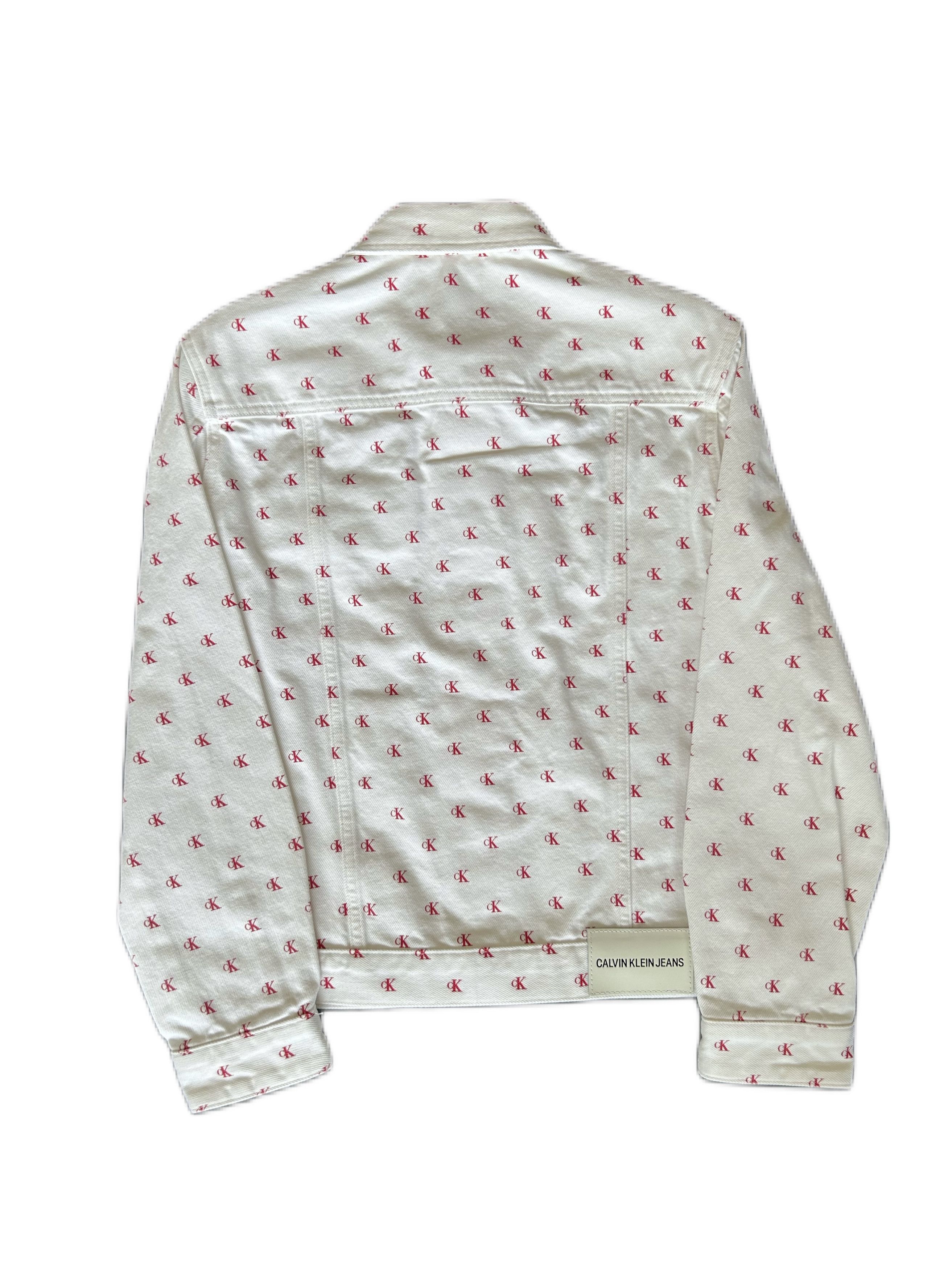 Calvin Klein × Raf Simons RAF SIMONS X CALVIN KLEIN white/red logo denim jacket Size US M / EU 48-50 / 2 - 4 Thumbnail