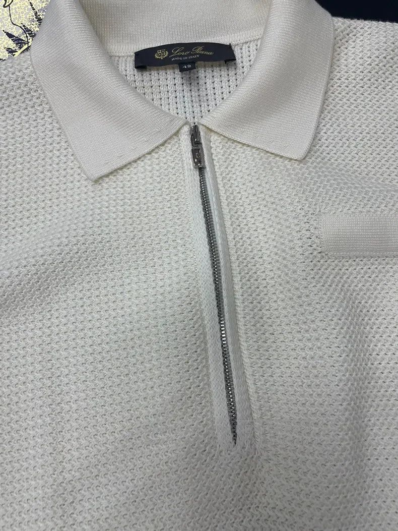 Loro Piana LORO PIANA White Knit Top Size S / US 4 / IT 40 - 2 Thumbnail