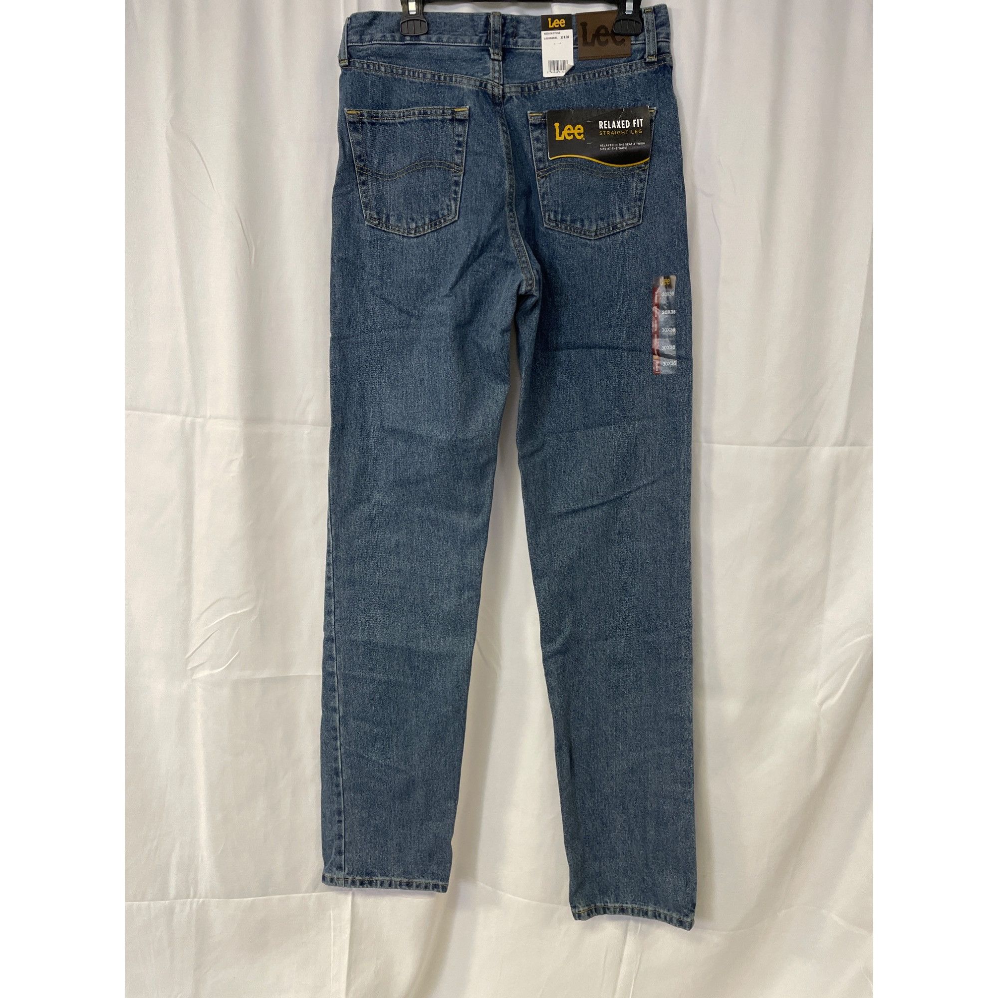 Lee Lee Men's Blue Jeans Relaxed Fit Straight Leg Size 30W X 36I Size US 30 / EU 46 - 2 Thumbnail