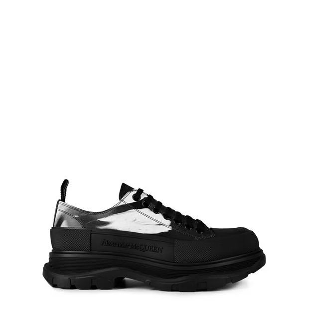 image of Alexander Mcqueen O1G2R1Mq0324 Low Top Sneakers In Black & White in Black/White, Men's (Size 10)