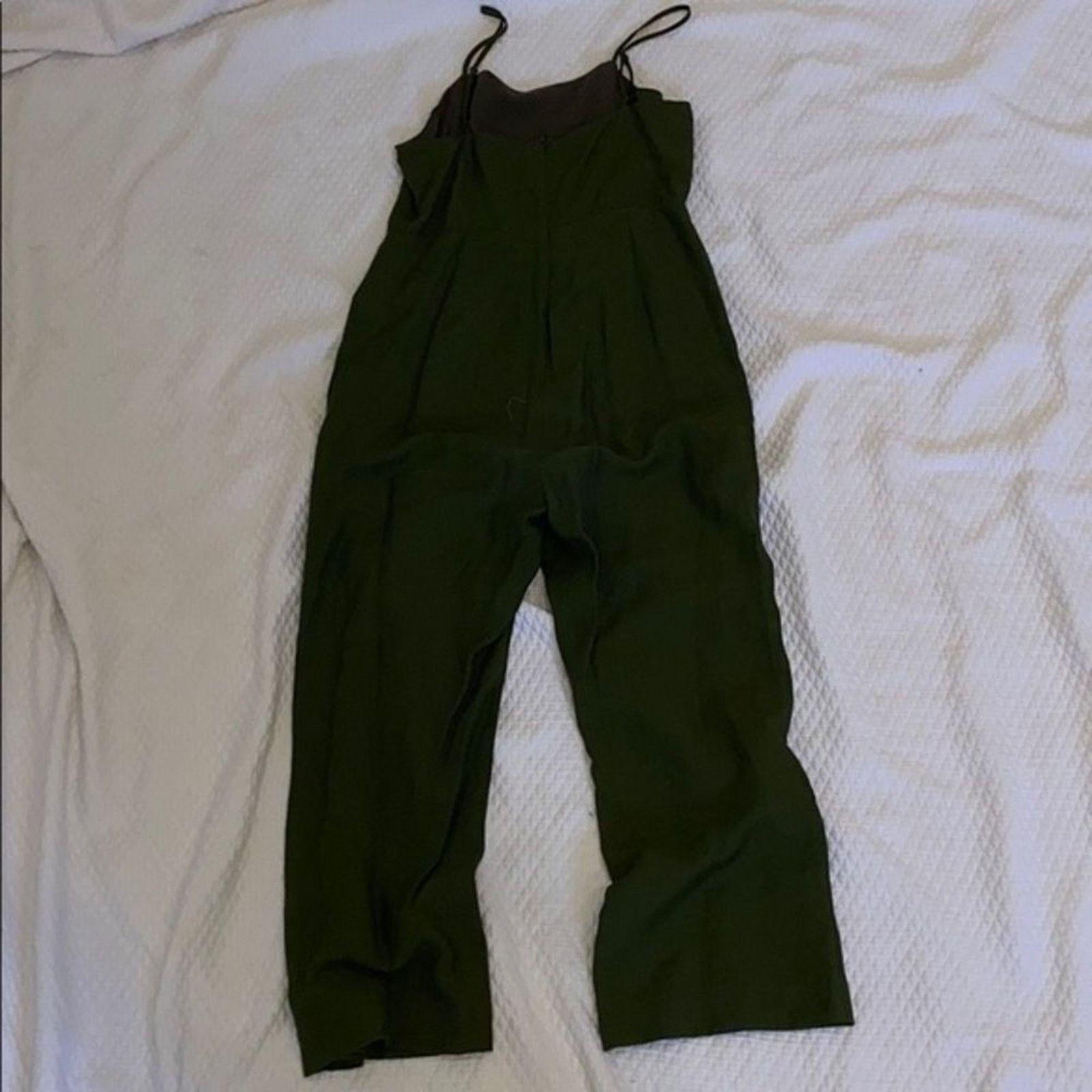Linea Line and Dot Green Spaghetti Strap Jumpsuit | Sz S Size 27" / US 4 / IT 40 - 5 Thumbnail