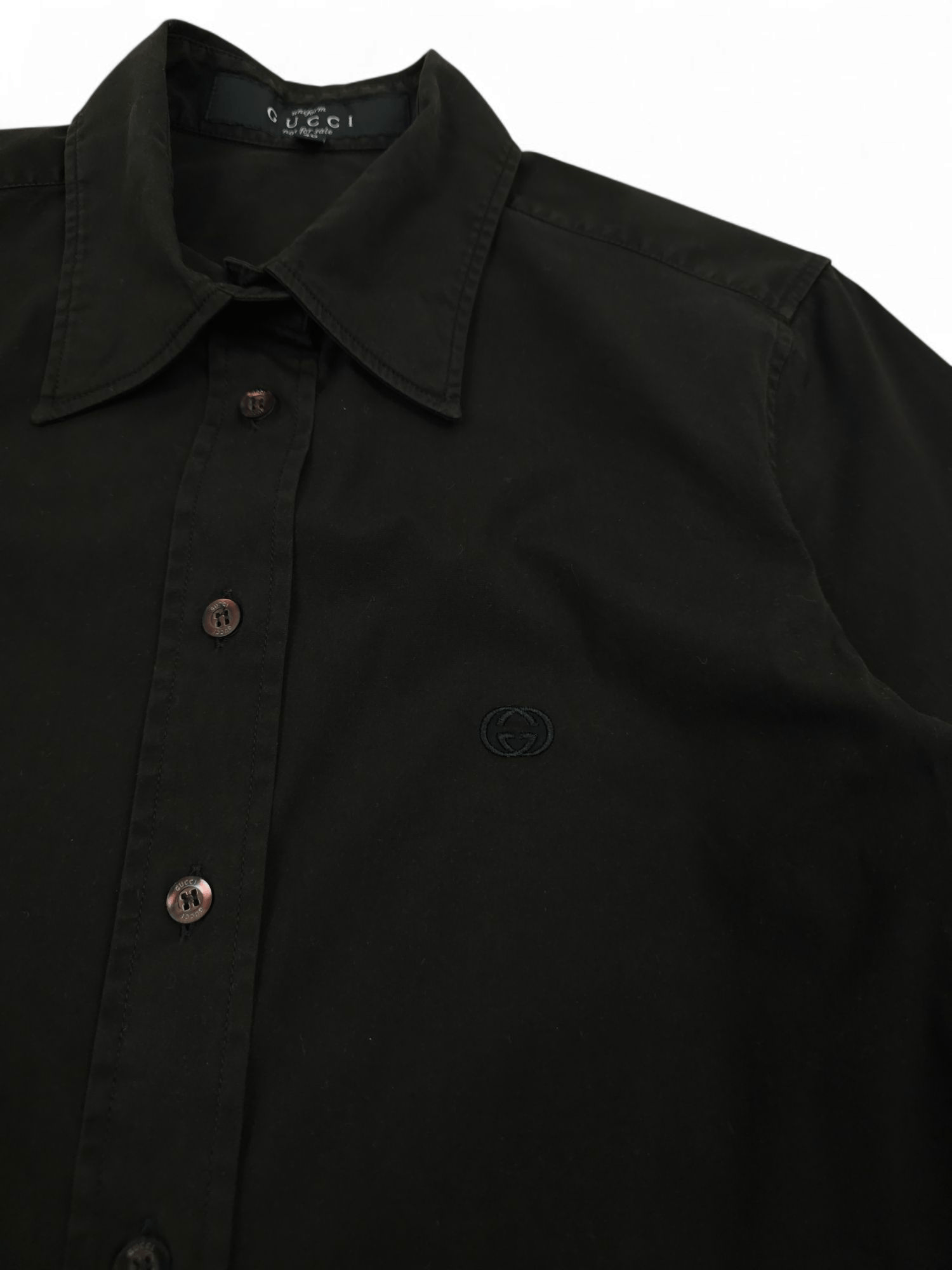 Designer 💎 Gucci Dark Brown Fitted Button Up Shirt Size M Size M / US 6-8 / IT 42-44 - 5 Thumbnail