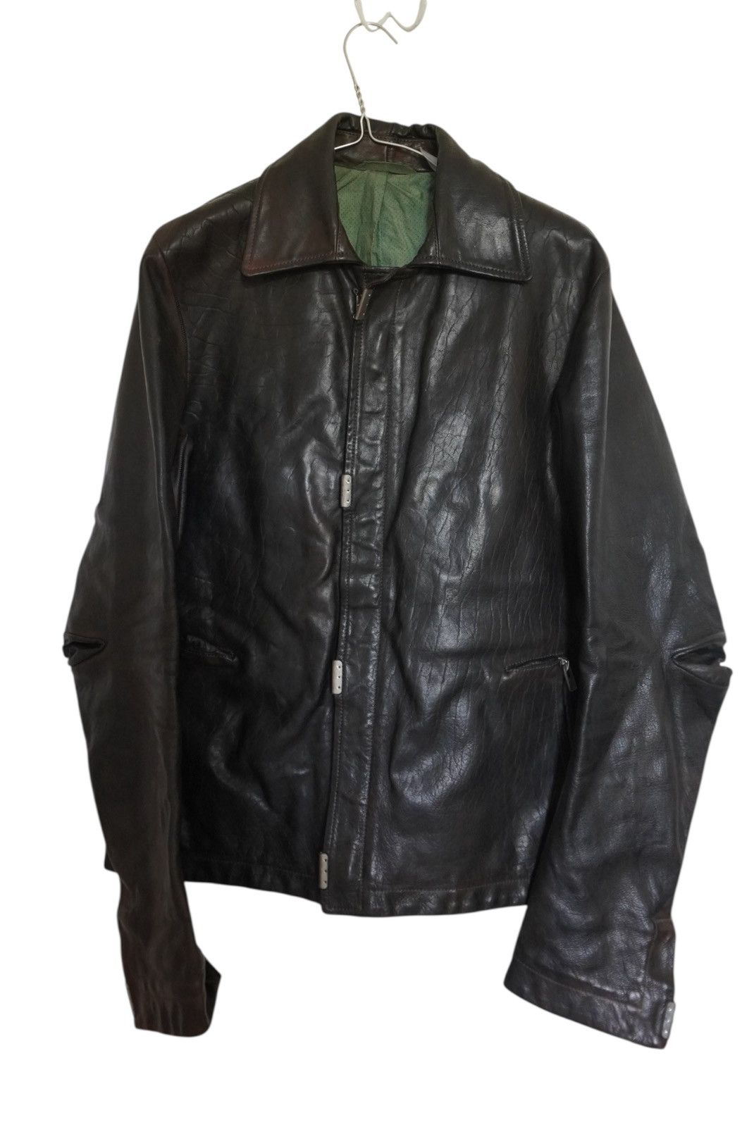 ジャケット・アウター CAROL CHRISTIAN POELL OVERLOCK JACKET Object Dyed Lined Overlock Leather Jacket – The Library 1994