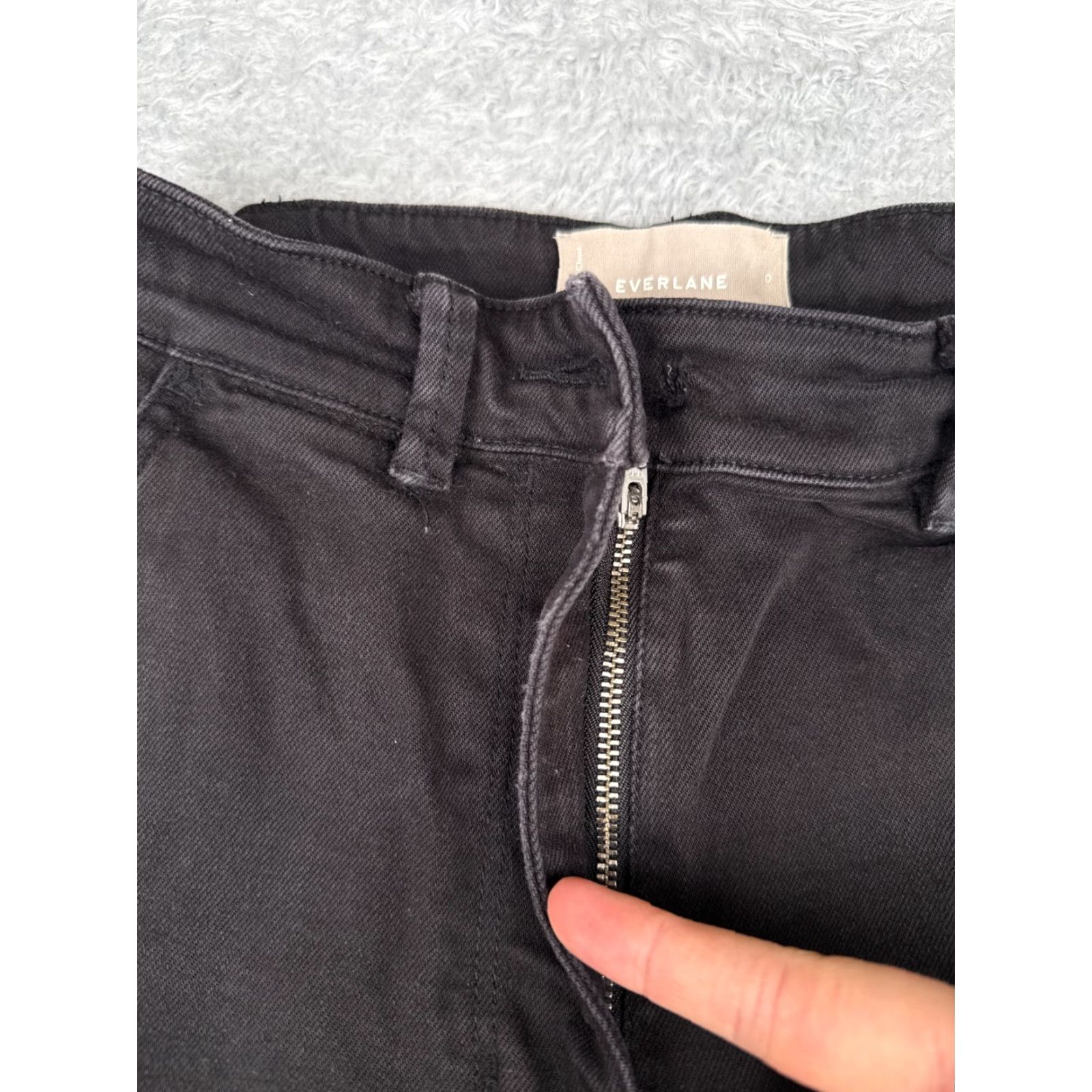 Everlane VINTAGE Everlane Jeans Women 0 Black Denim Wide Leg High Rise Cotton Fall Spring Summer Winter Women's 25x28 Size 25" / US 0 / IT 36 - 5 Thumbnail