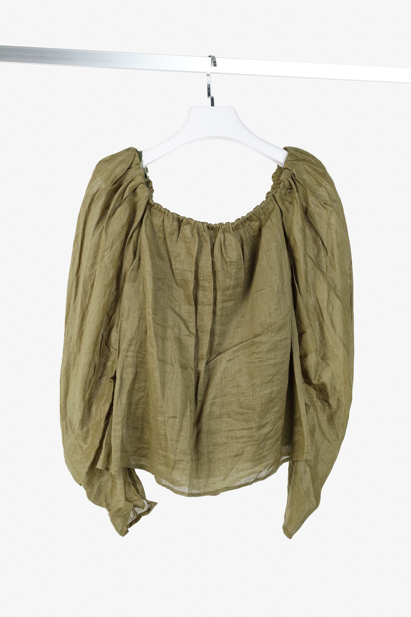 Frame Frame Moss Off-The-Shoulder Billow Top Size M / US 6-8 / IT 42-44 - 2 Thumbnail