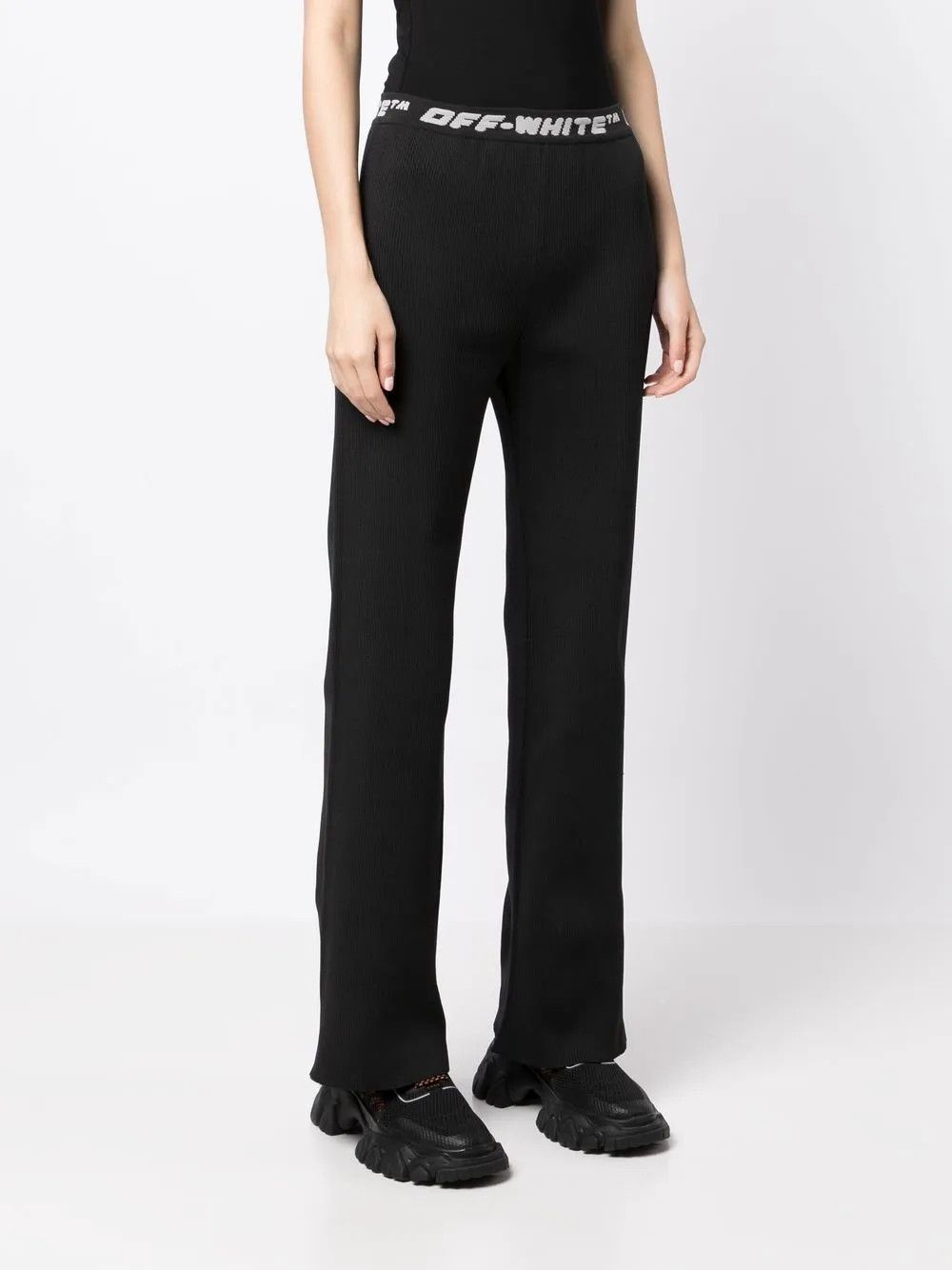 Off-White o1y1225 Logo Sweatpant in Black Size 27" / US 4 / IT 40 - 2 Thumbnail