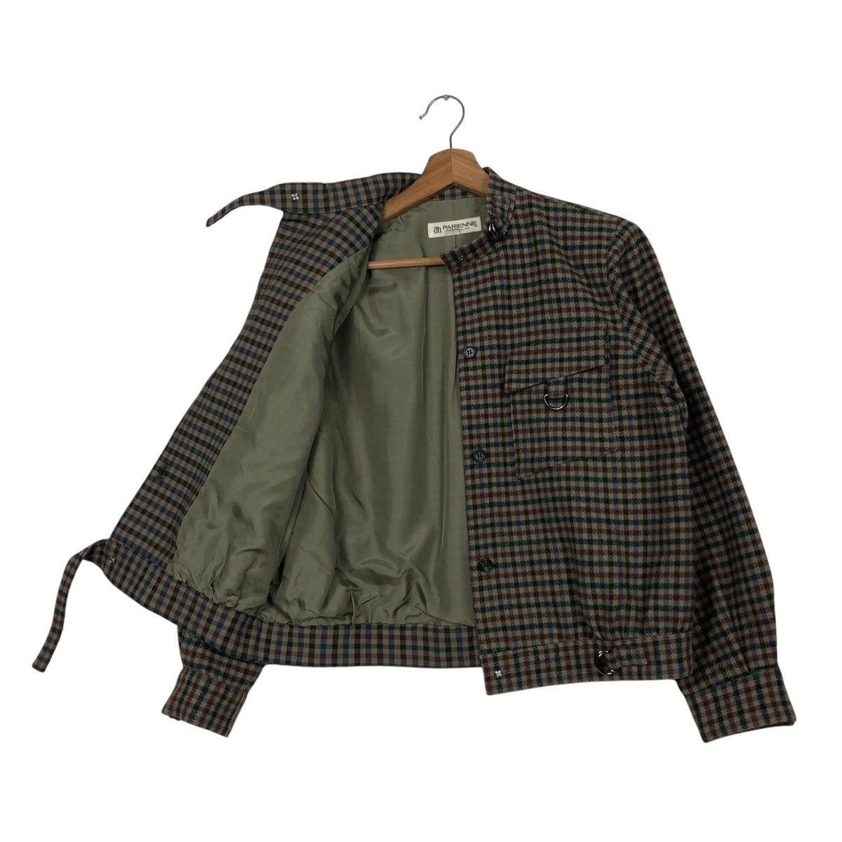 Japanese Brand 📌Vintage Bomber Jacket Parienne Tartan Check Issey Miyake Size US M / EU 48-50 / 2 - 12 Thumbnail