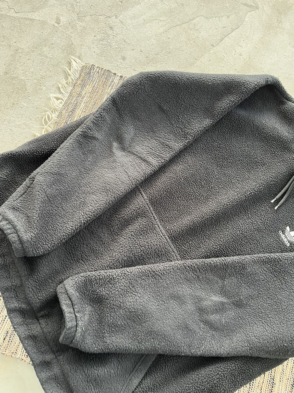 Adidas Adidas Teddy Fleece Hoodie Black Oversized Avantgarde Y2K Size US XL / EU 56 / 4 - 9 Thumbnail