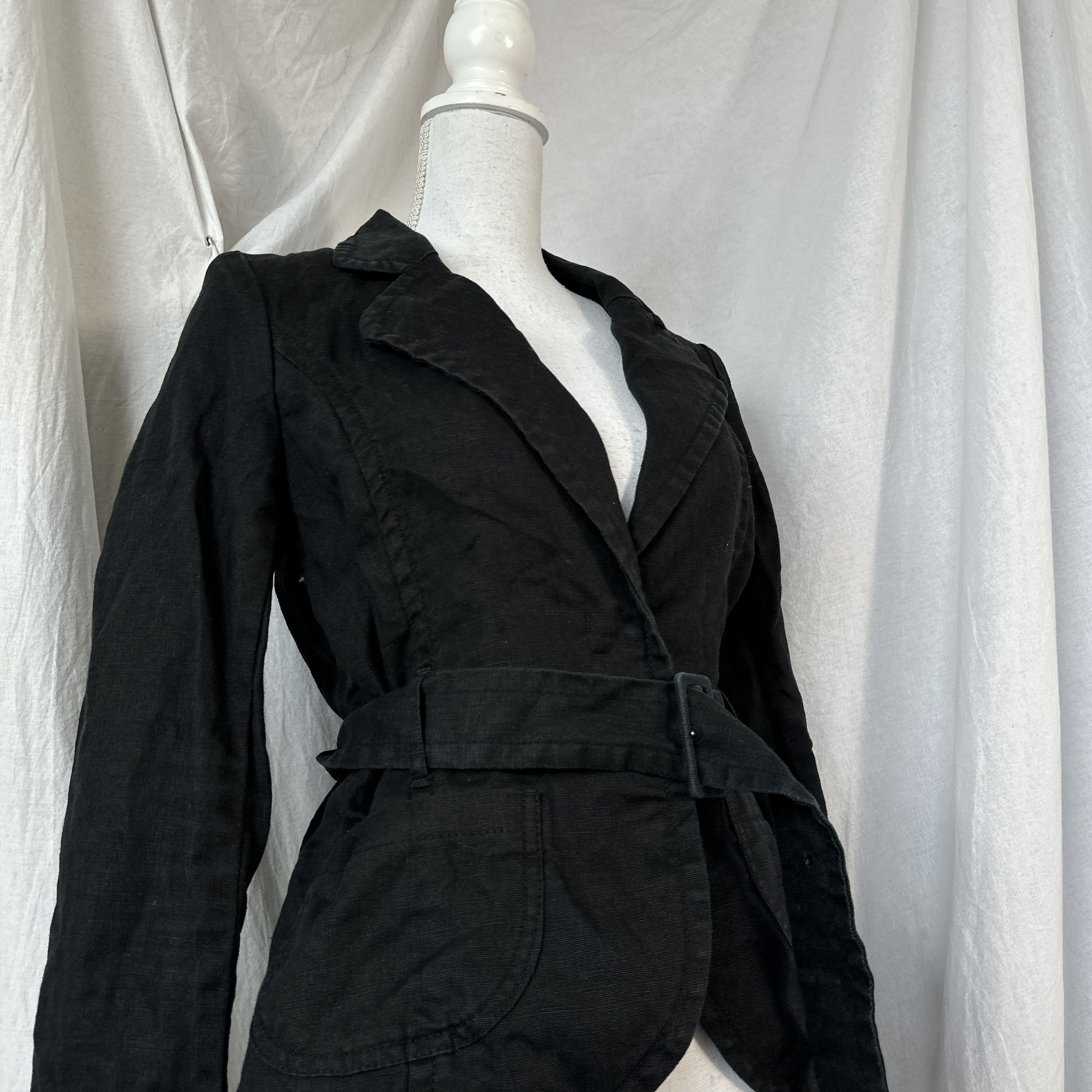 Vintage Vintage Linen Jacket with Belt Size S / US 4 / IT 40 - 4 Thumbnail
