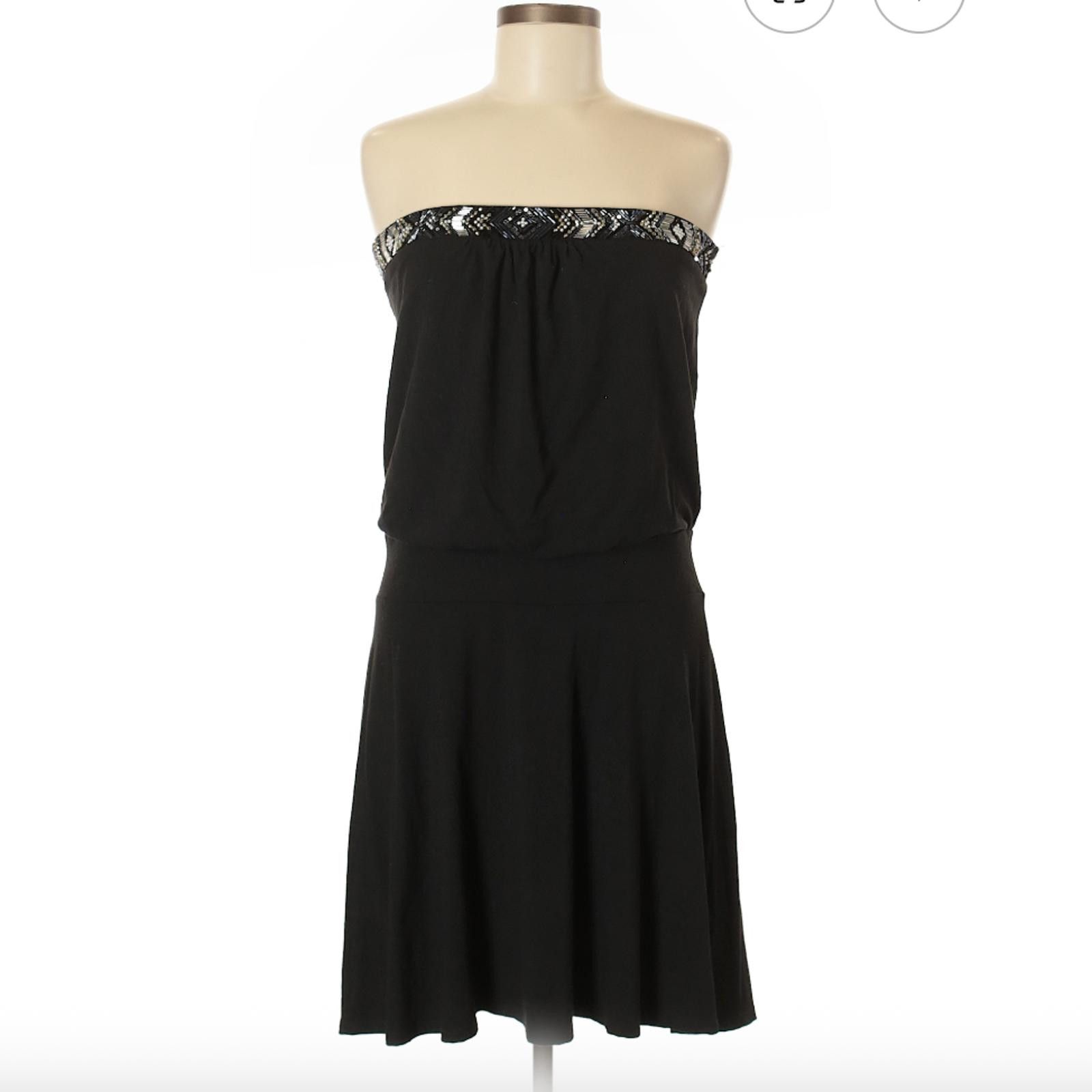 Other White House Black Market Strapless Black Casual Dress Size M Size M / US 6-8 / IT 42-44 - 1 Thumbnail