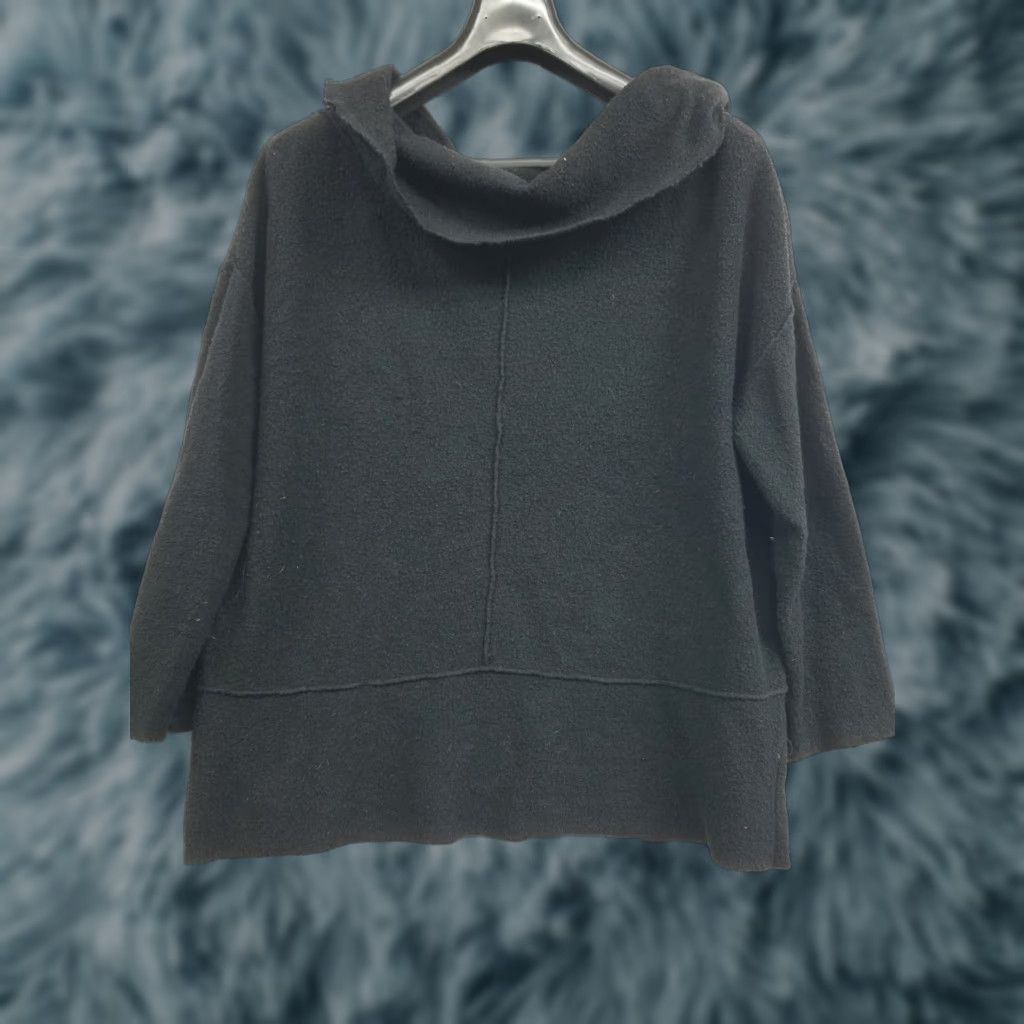 Free People Free People Women’s Black Turn Around Tunic Mock Neck Sweater Large Size L / US 10 / IT 46 - 1 Thumbnail