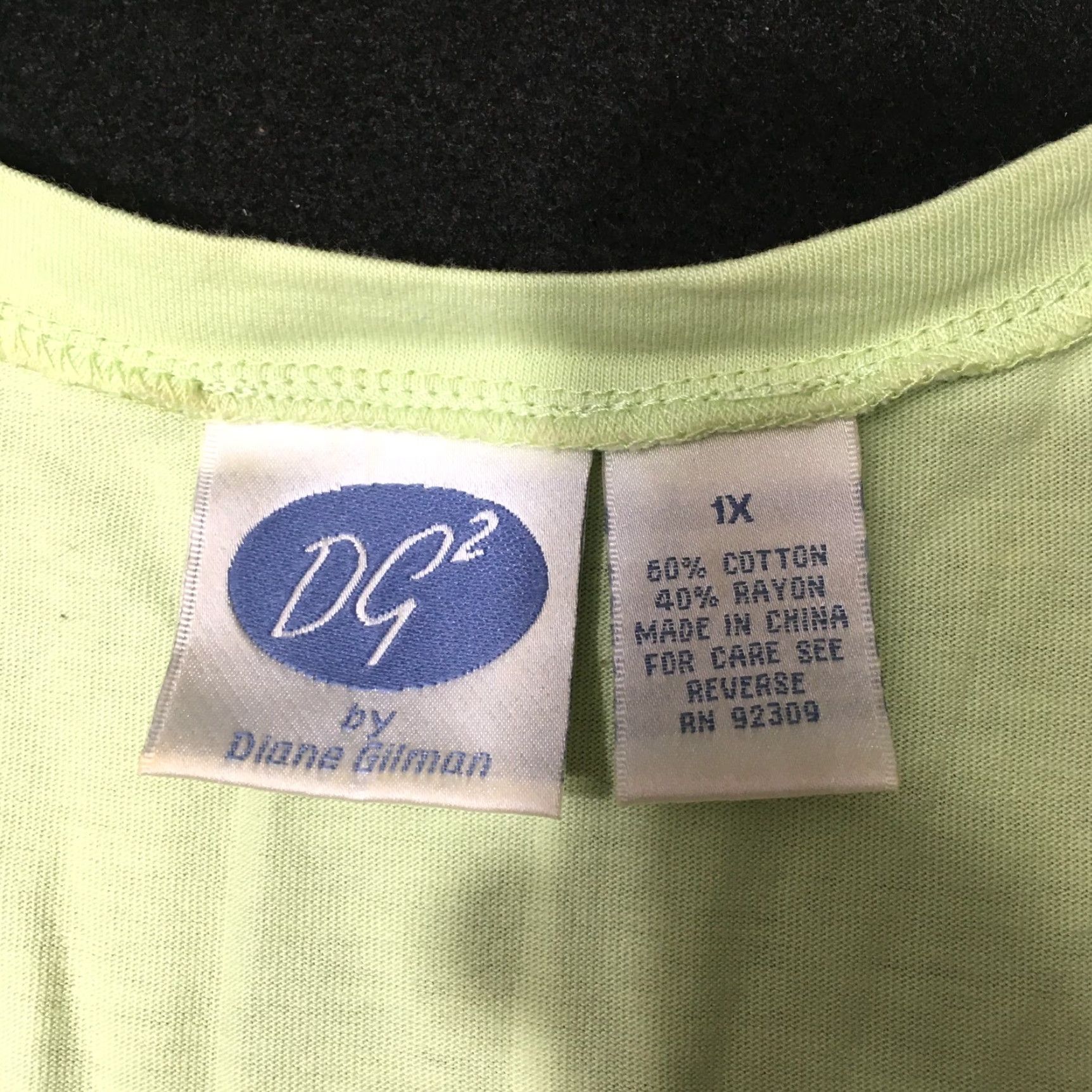 Vintage VINTAGE DG Womens Embroidered Blouse V Neck Long Sleeve Top 1X Green Size XL / US 12-14 / IT 48-50 - 3 Thumbnail