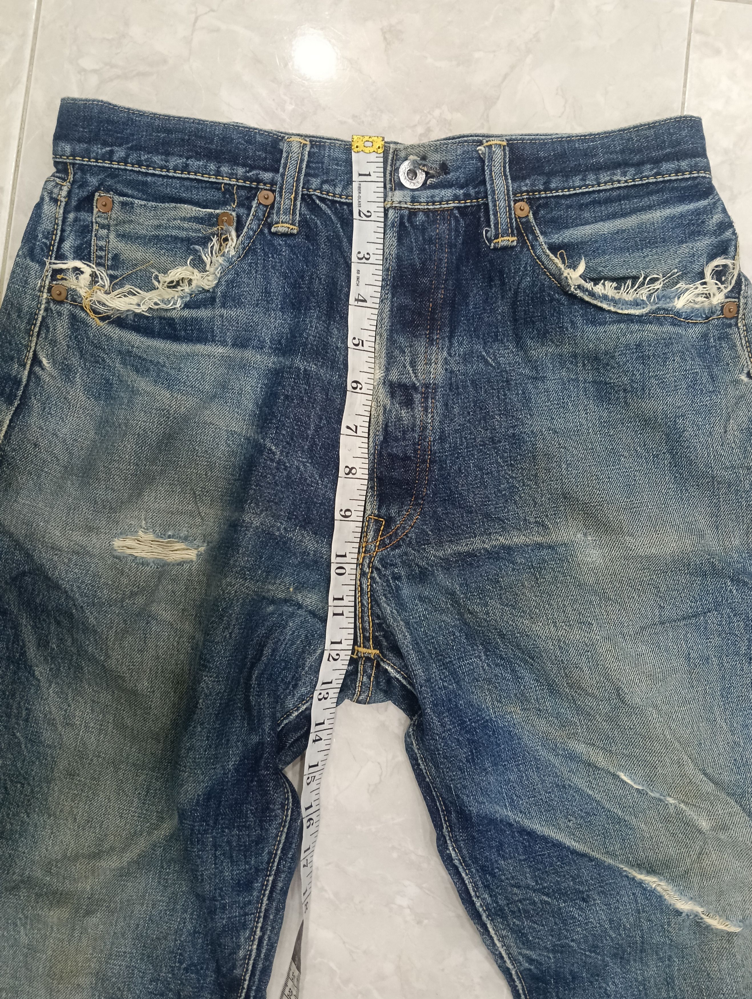 Skull Jeans by an Alchemist Sick Skull Jeans Selvedge Size US 31 - 17 Thumbnail