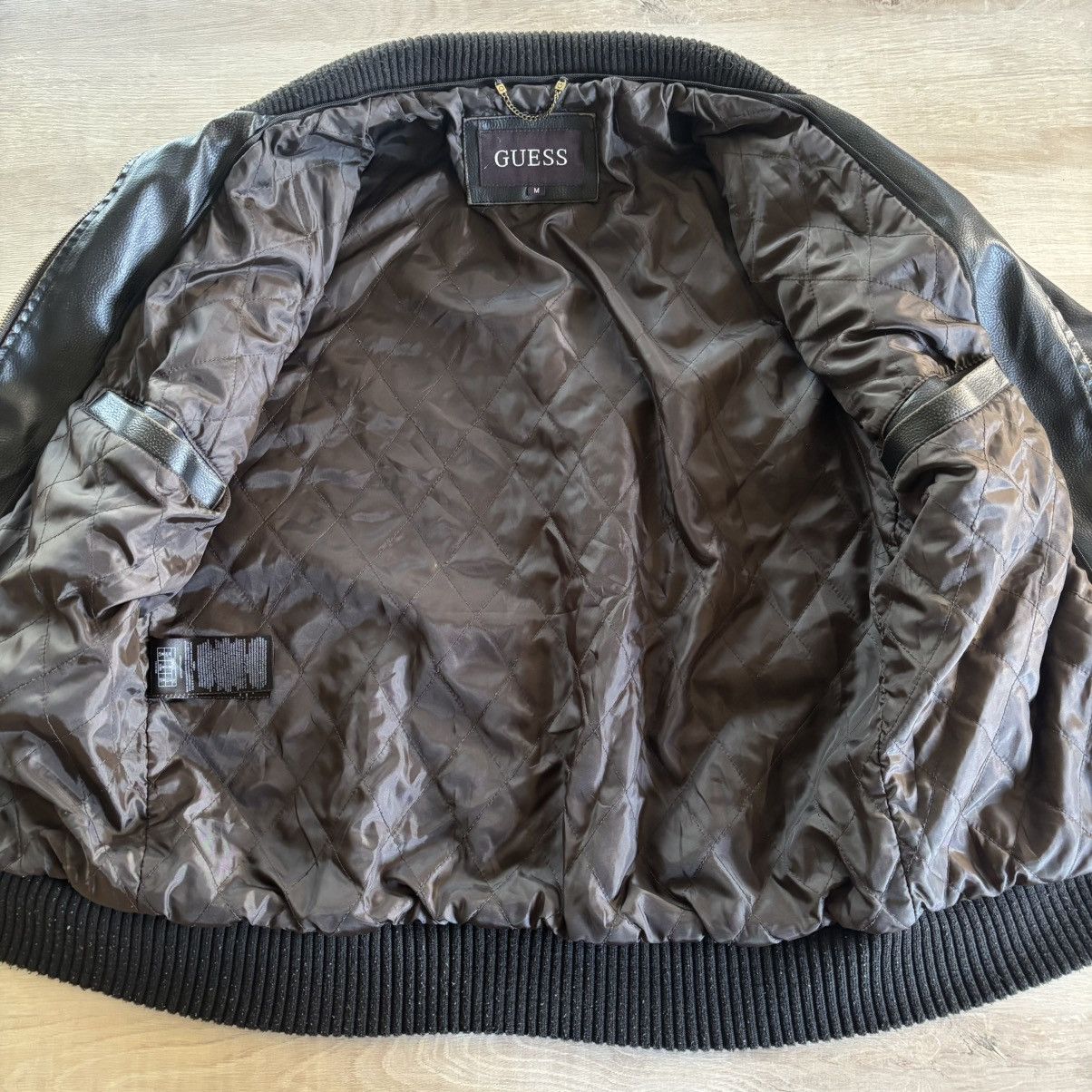 Guess Guess Leather Bomber Jacket Size US M / EU 48-50 / 2 - 5 Thumbnail