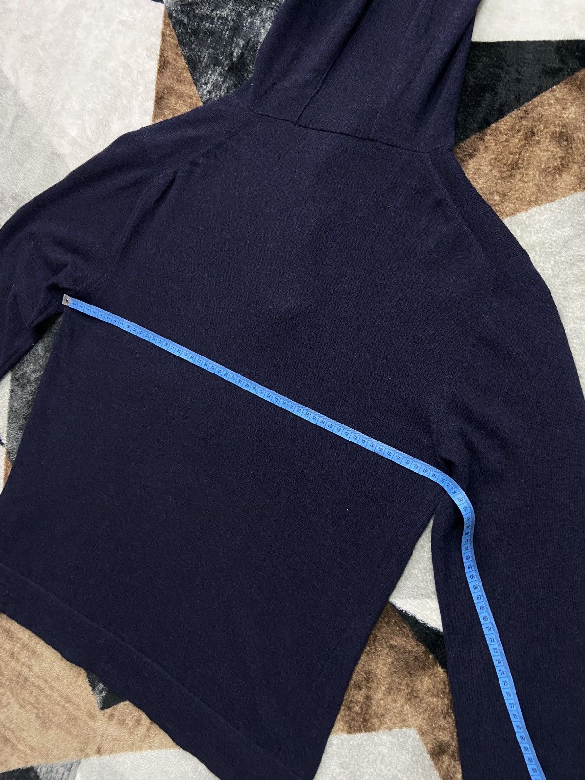 Wooyoungmi Wooyoungmi High Button Up Hooded Knit Wool Navy Size US M / EU 48-50 / 2 - 6 Thumbnail
