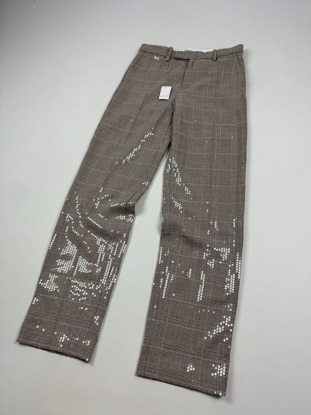 Zadig & Voltaire New! Zadig&Voltaire Peter Car Sequin Beige Women’s Pants Size 26" / US 2 / IT 38 - 2 Thumbnail