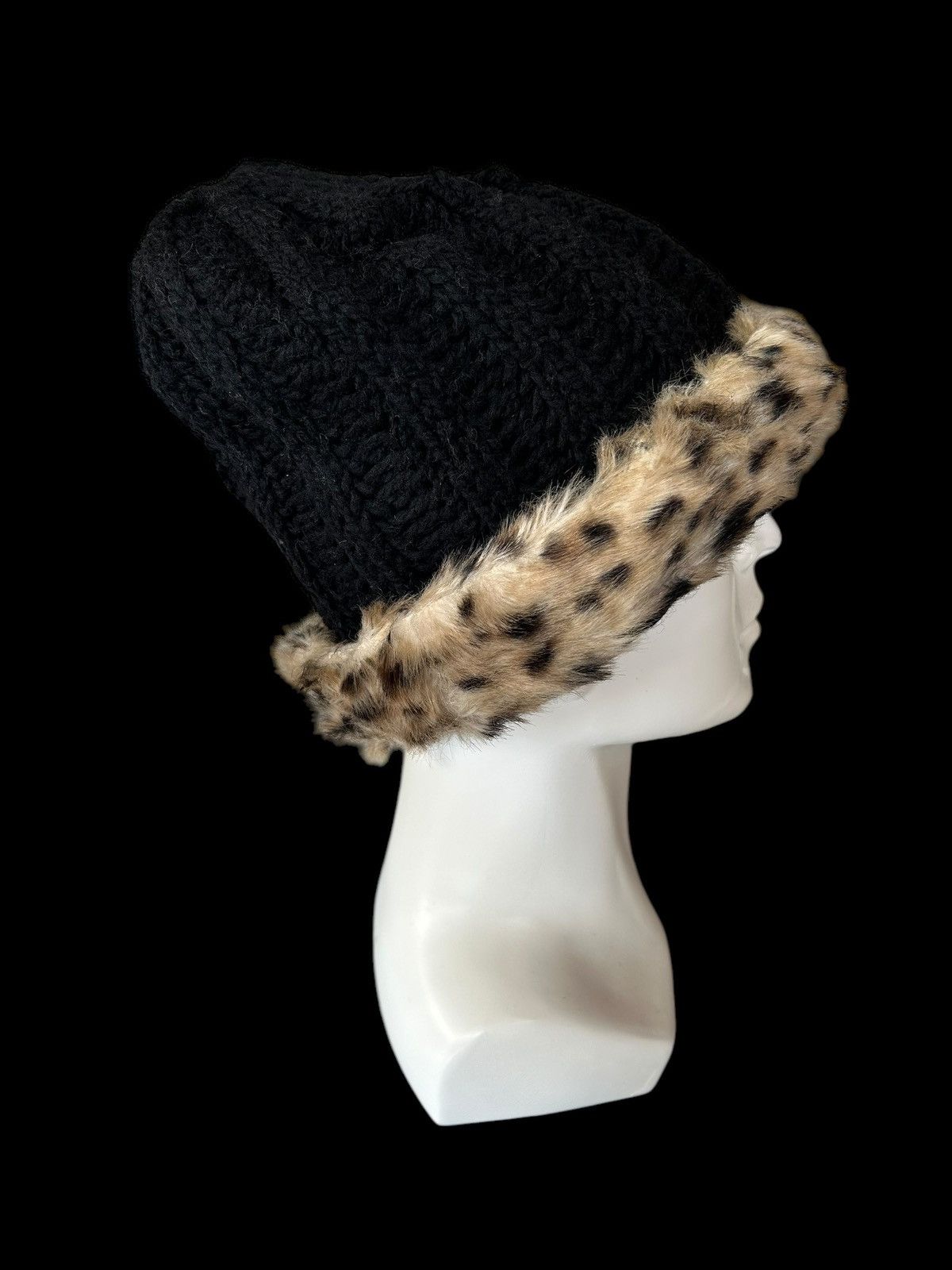 Japanese Brand × Kapital × Vintage Leopard Fur Knitted Japanese Style Beanie Hats 🎌☠️☠️ Size ONE SIZE - 2 Thumbnail