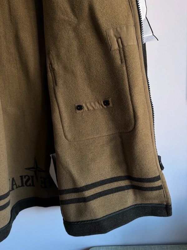 Stone Island Stone Island Panno Jacquard Wool Long Coat Green Jacket Size US S / EU 44-46 / 1 - 17 Thumbnail