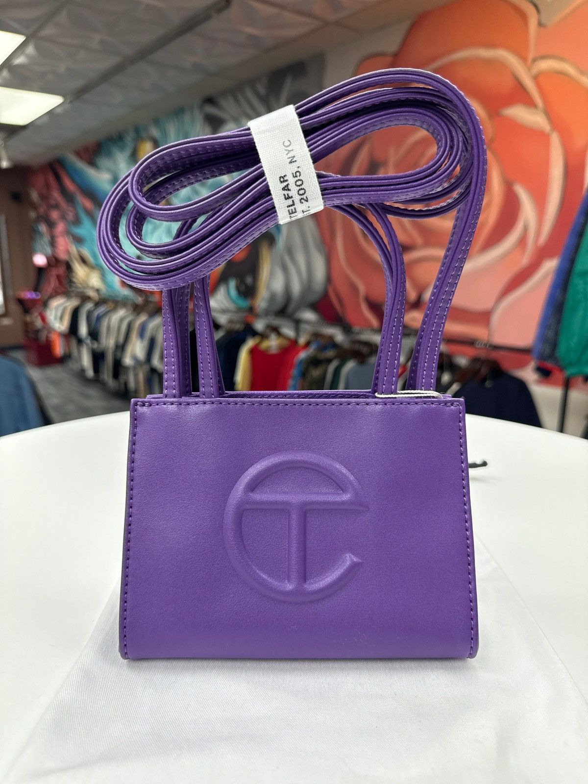 Telfar Telfar Small Shopping Bag Grape Size ONE SIZE - 1 Thumbnail