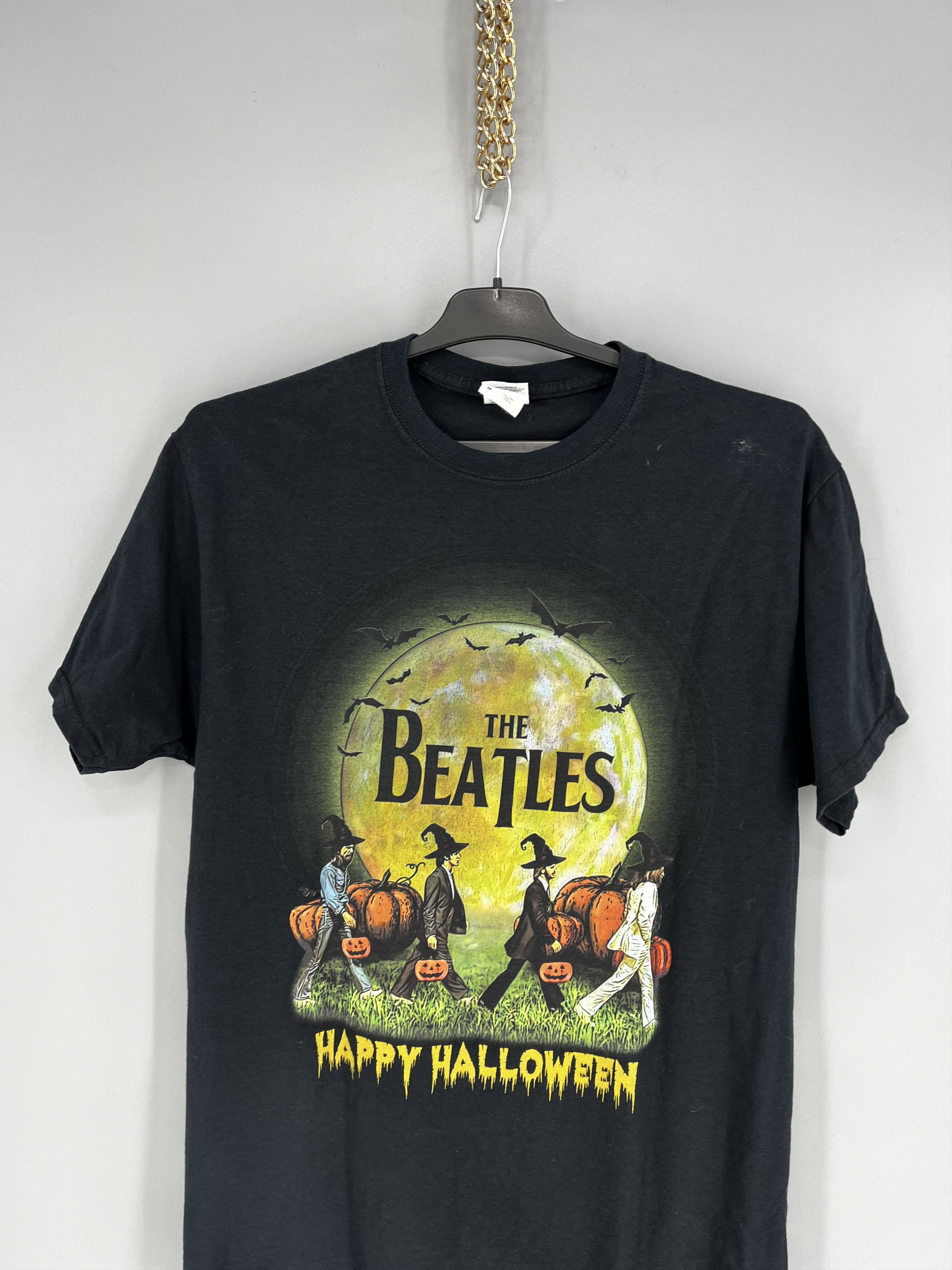Band Tees Vintage The Beatles Happy HalloweenThrashed Rock Streetwear Size US M / EU 48-50 / 2 - 6 Thumbnail