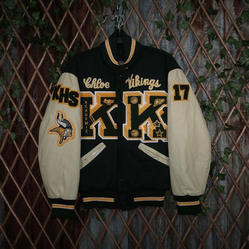 Vintage S - Vintage / Y2K 90sAmericana School Patched Varsity Jacket Size US S / EU 44-46 / 1 - 1 Thumbnail