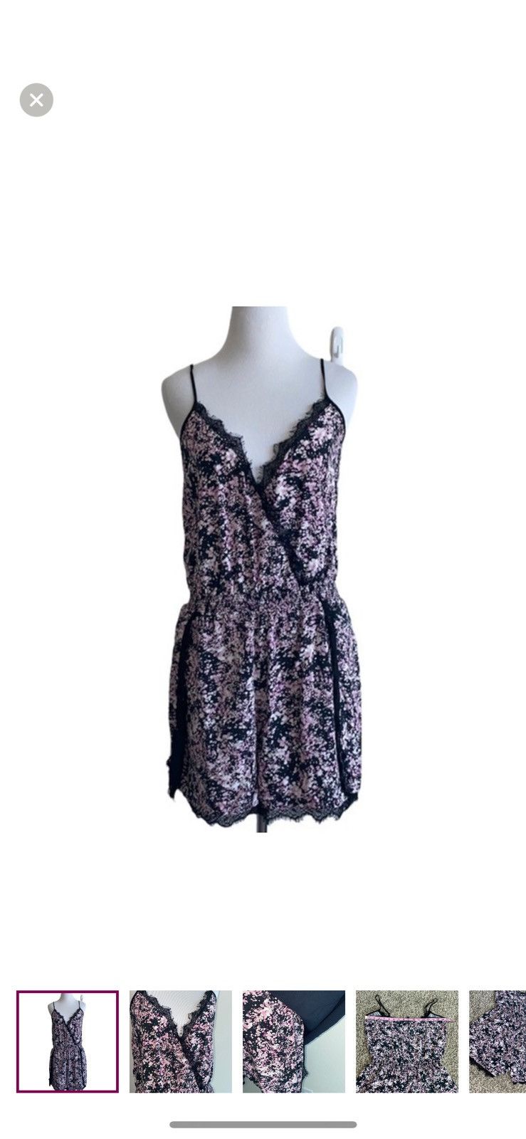 Buffalo David Bitton Buffalo David button medium gossamer lace trim romper Size 30" / US 8 / IT 44 - 1 Thumbnail