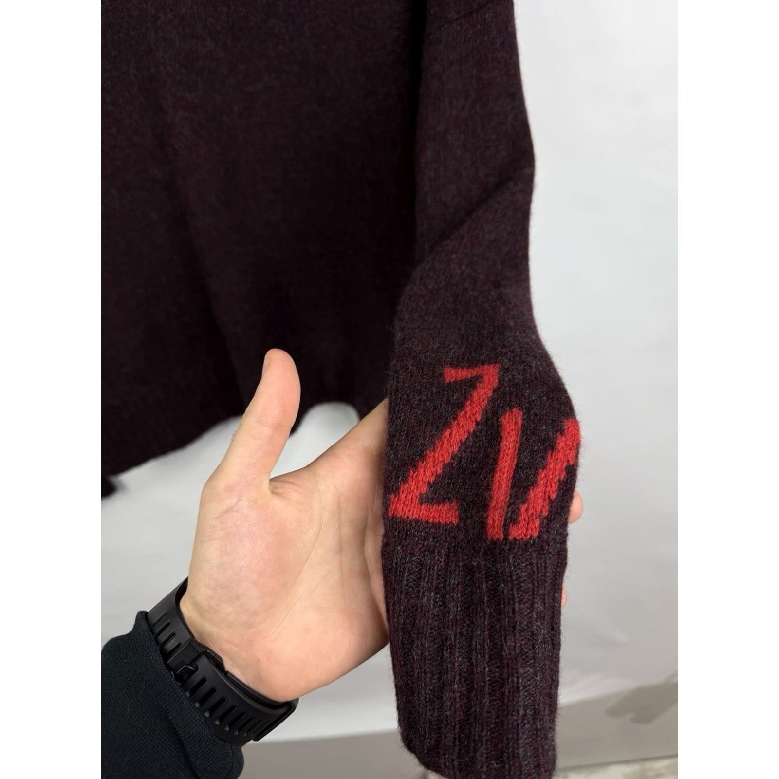 Zadig & Voltaire VINTAGE Zadig & Voltaire 100% Cashmere Sweater Made in Italy XS Red Womens Pullover 100% Cashmere Size XS / US 0-2 / IT 36-38 - 3 Thumbnail
