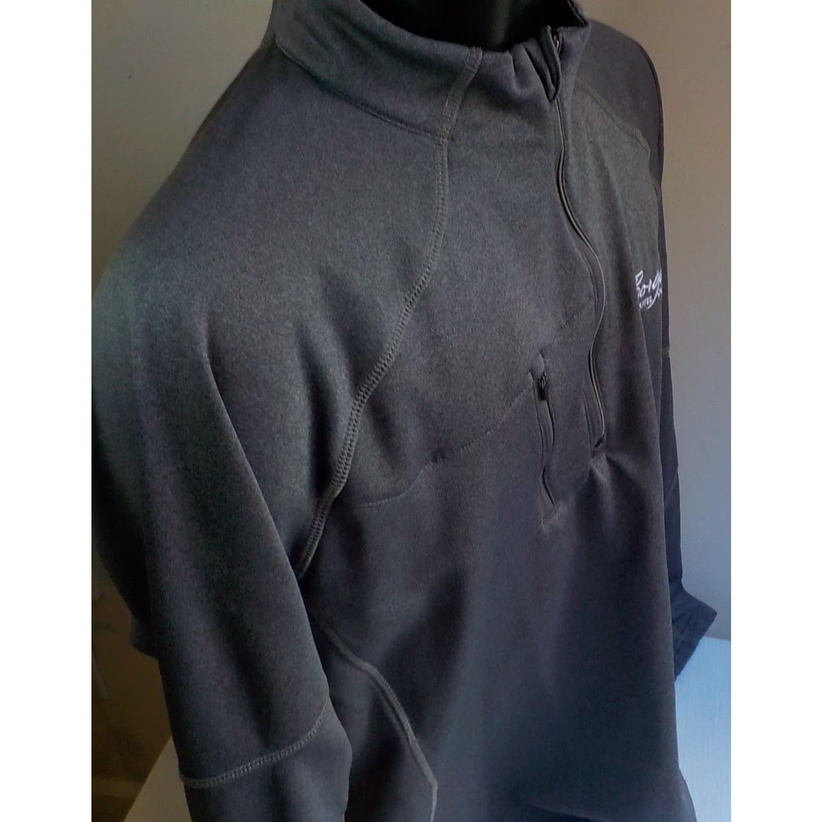 Vintage NORTH END 1/4 Zip Pullover Gray Borgata Casino Logo on Chest SZ LG Mens Shirt Size US L / EU 52-54 / 3 - 3 Thumbnail