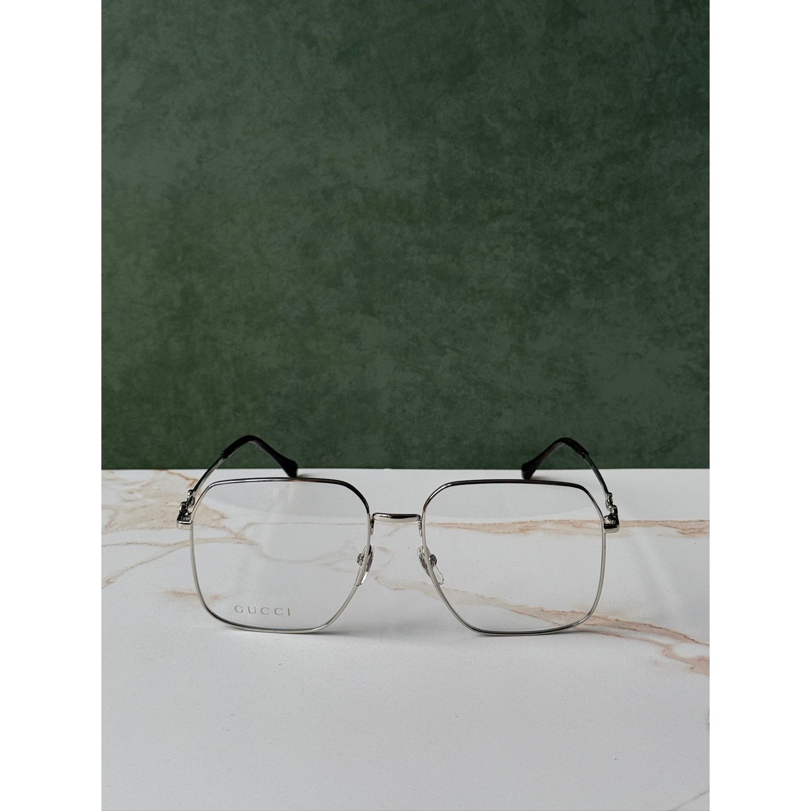 Gucci NEW Gucci GG0952O Silver Metal Oversized Square Frames Size ONE SIZE - 7 Thumbnail