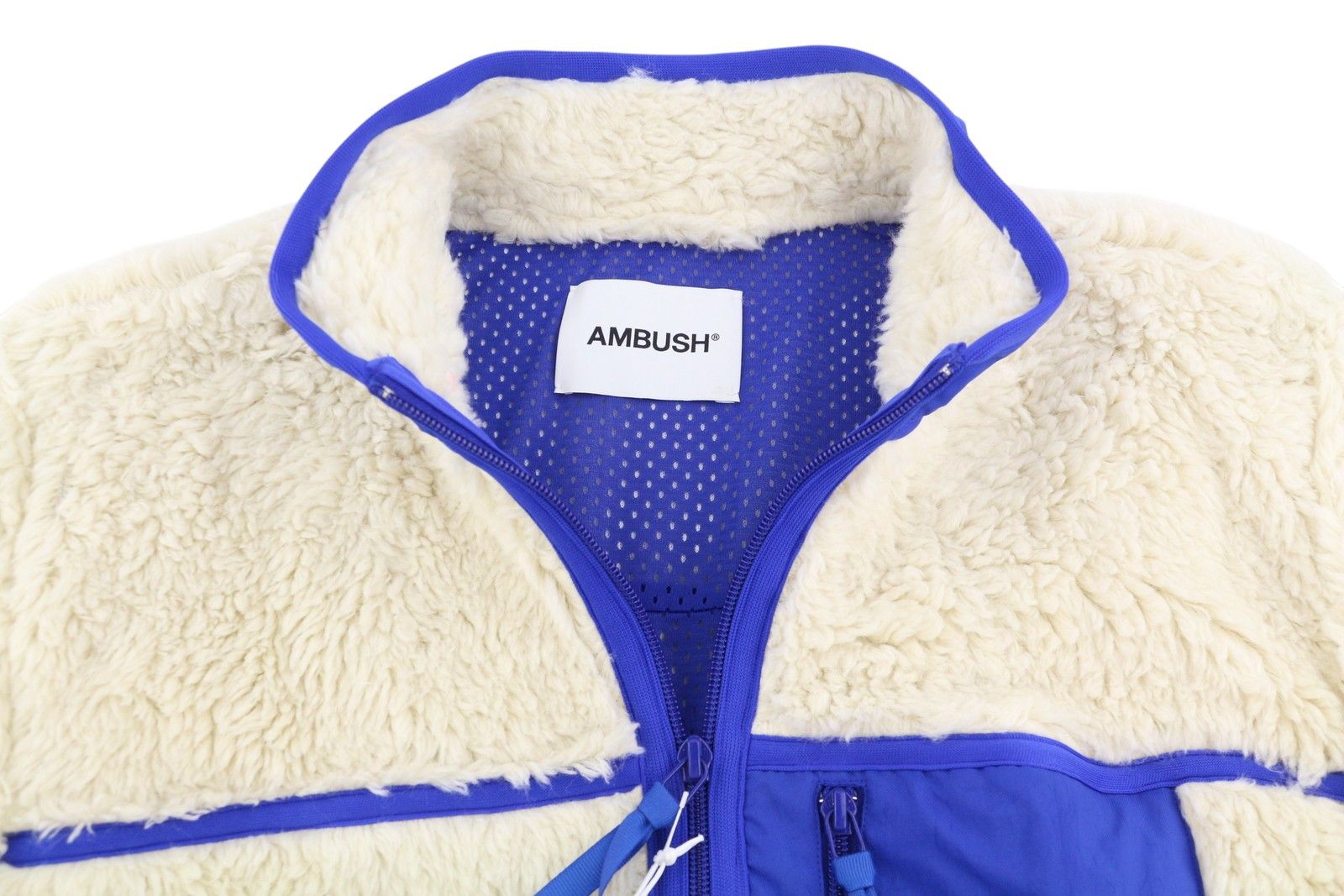 Ambush Design M Ivory Faux Fur Fleece Zip Lightweight 86771 Size US M / EU 48-50 / 2 - 6 Thumbnail