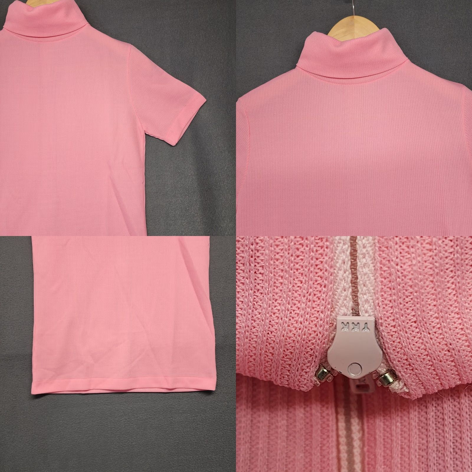 Vintage VINTAGE Helen Sue Top Shirt Women Small Pink Short Sleeve High Neck Zip Stretch 60s Size S / US 4 / IT 40 - 8 Thumbnail