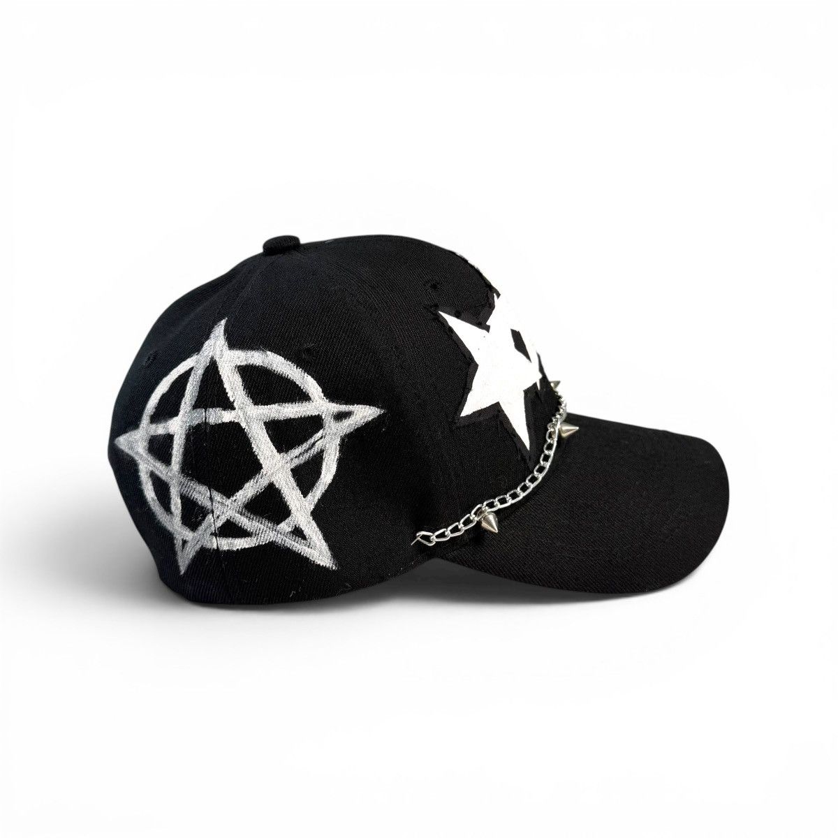 Other 2012co TWO-FACE Custom Spike Chain Graphic Star Patch Hat Size ONE SIZE - 3 Thumbnail