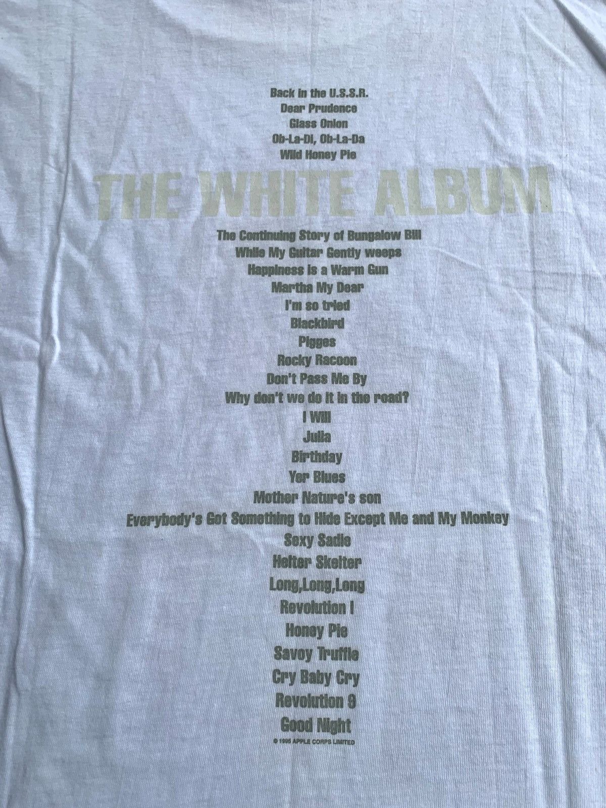 Band Tees × Japanese Brand × Vintage Vintage 90s The Beatles White Album T-shirt Size US L / EU 52-54 / 3 - 12 Thumbnail