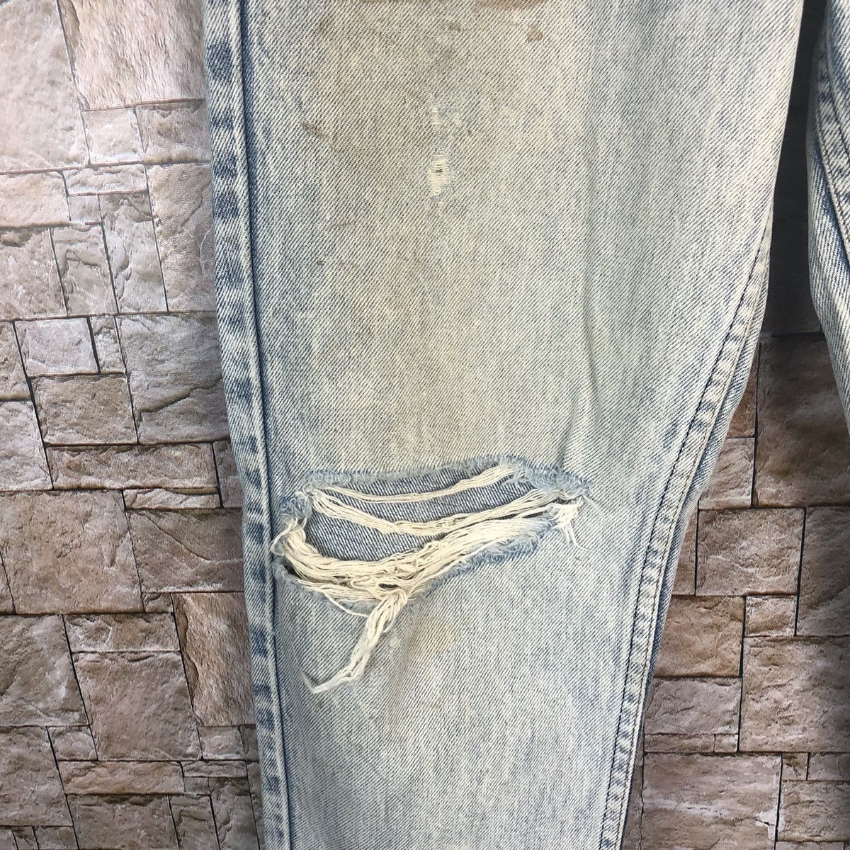 Japanese Brand Japan vintage faded Blue Distressed Denim Pants #A58 Size US 29 - 10 Thumbnail
