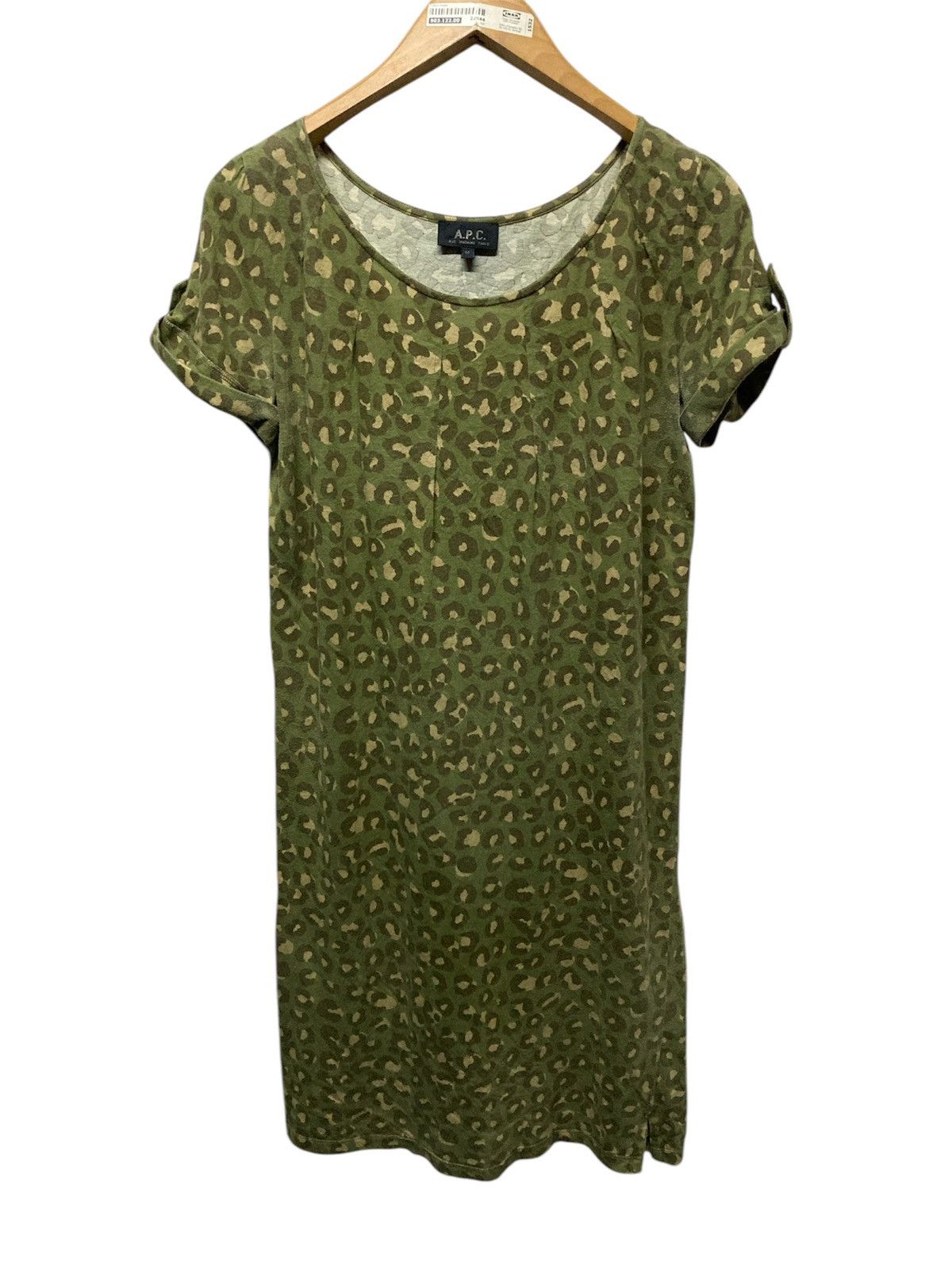 A.P.C. × Japanese Brand APC Green Leopard Dress Size M / US 6-8 / IT 42-44 - 2 Thumbnail