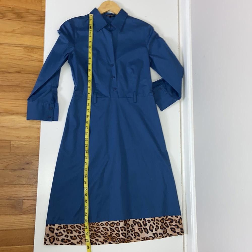 Theory Theory l Button Down A-Line Dress W/ Leopard Trim Size 4 Size S / US 4 / IT 40 - 6 Thumbnail