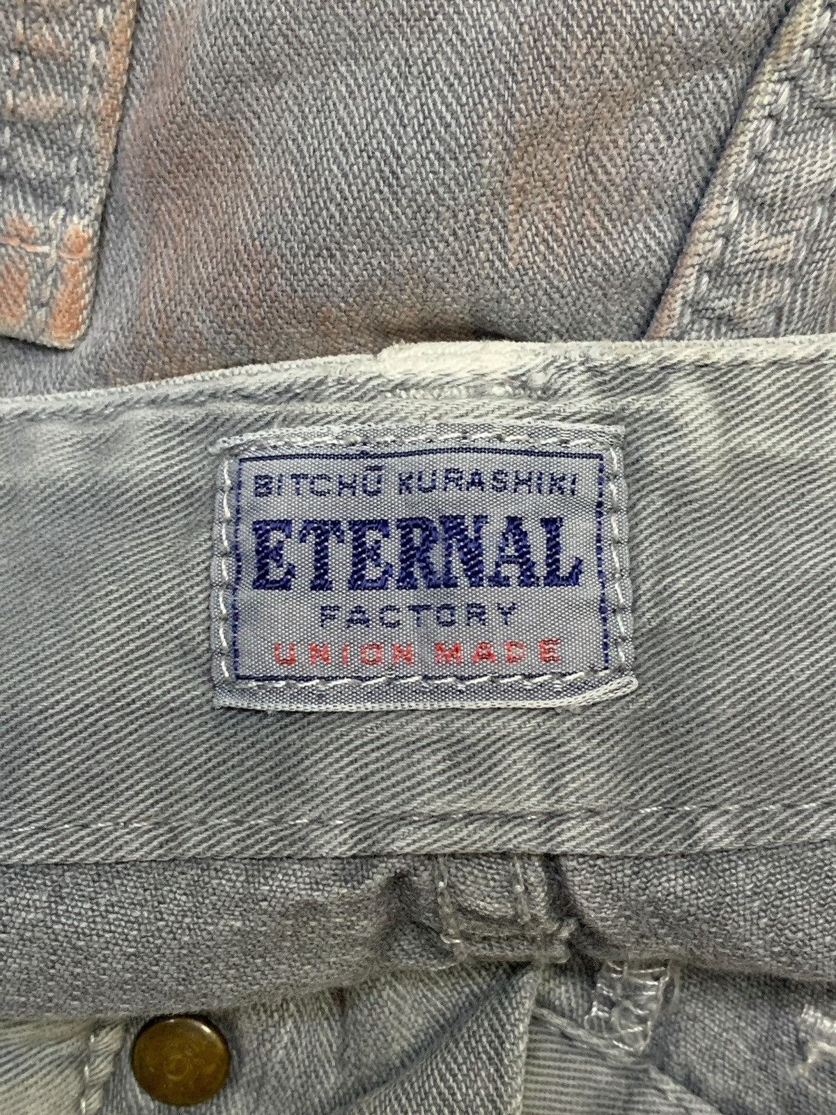 Eternal × Japanese Brand Vintage Japan Eternal Mud Wash Buckle Baggy Carpenter Jeans Size US 32 / EU 48 - 9 Thumbnail
