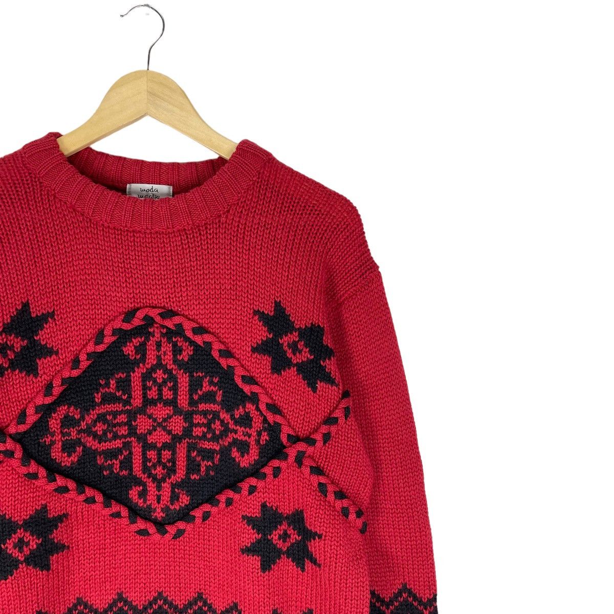 Aran Isles Knitwear ⚡️VINTAGE 90s MODA MAGLIA KNITTED ART SWEATER Size M / US 6-8 / IT 42-44 - 3 Thumbnail
