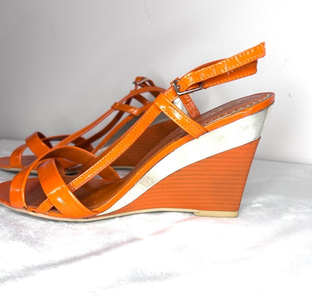 Geox Women's Geox Orange Wedge Sandals, Size 9 Size US 9 / IT 39 - 6 Thumbnail