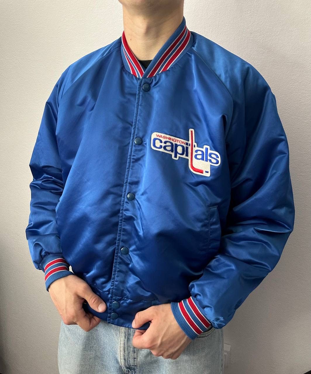 Chalk Line Vintage Washington Capitals Bomber Jacket Chalk Line NHL USA Size US XL / EU 56 / 4 - 2 Thumbnail